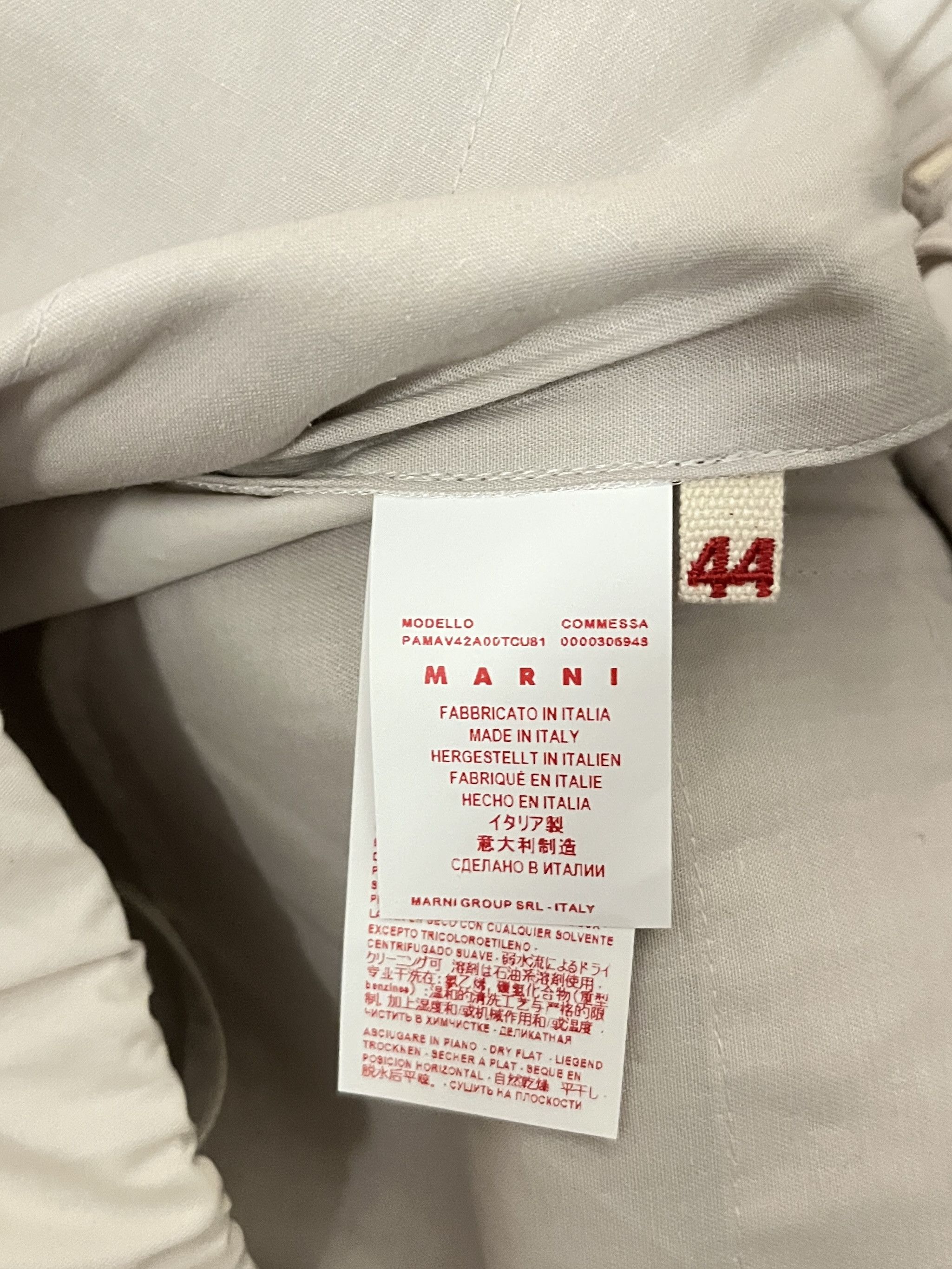Marni ⚡️QUICK SALE⚡️Marni Ivory Cotton Pants Trousers Size 34" / US 12 / IT 48 - 4 Thumbnail