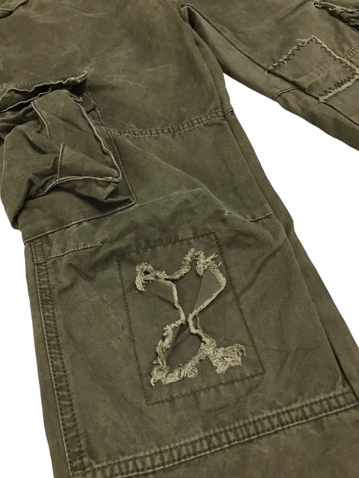 Japanese Brand Thrashed 💥 ANB Patchwork Multi Pocket Cargo Pant Size US 30 / EU 46 - 8 Thumbnail