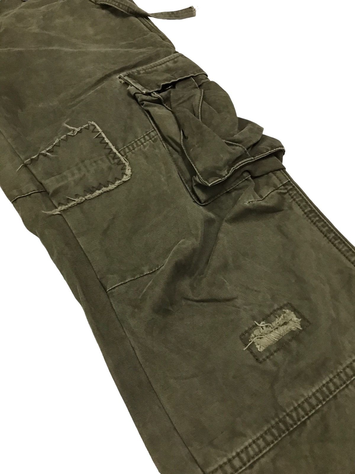 Japanese Brand Thrashed 💥 ANB Patchwork Multi Pocket Cargo Pant Size US 30 / EU 46 - 7 Thumbnail