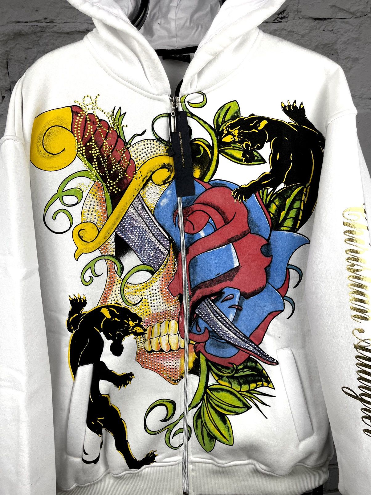 Ed Hardy Christian Audigier Vintage Zip Hoodie BNWT