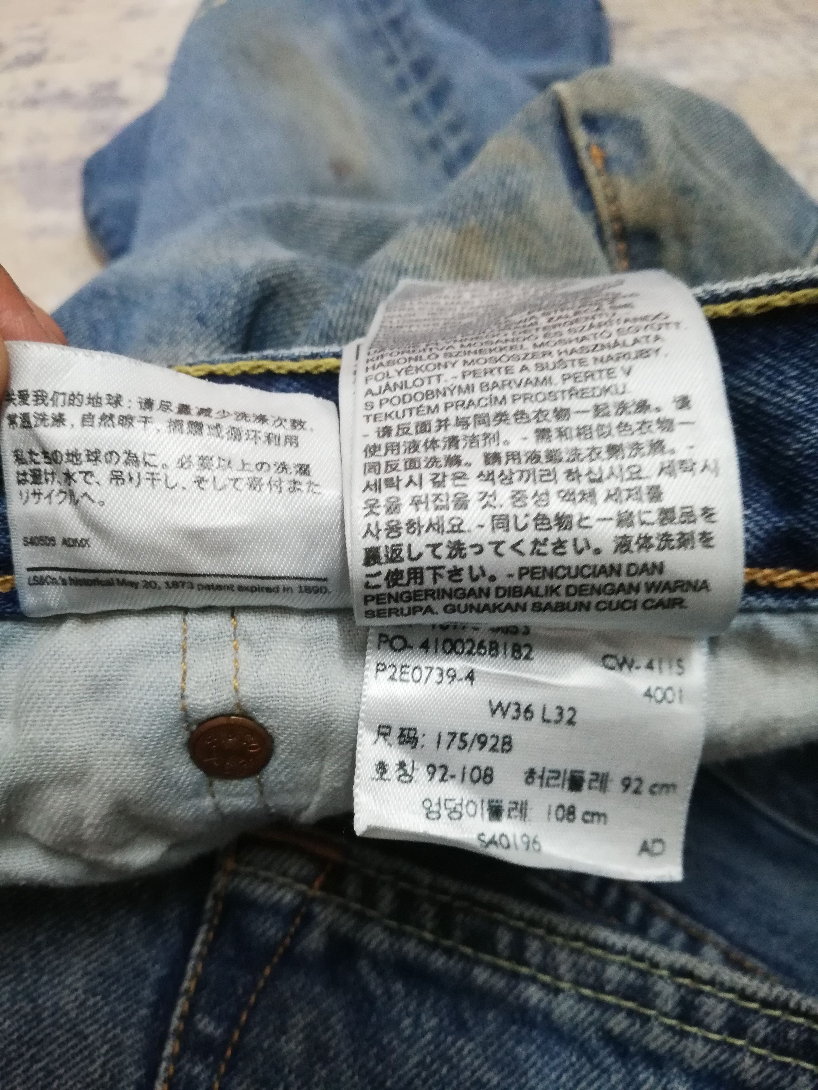 Levi's Vintage Levis 501 Rusty Distressed Denim Jeans 37x30 Size US 37 - 11 Thumbnail