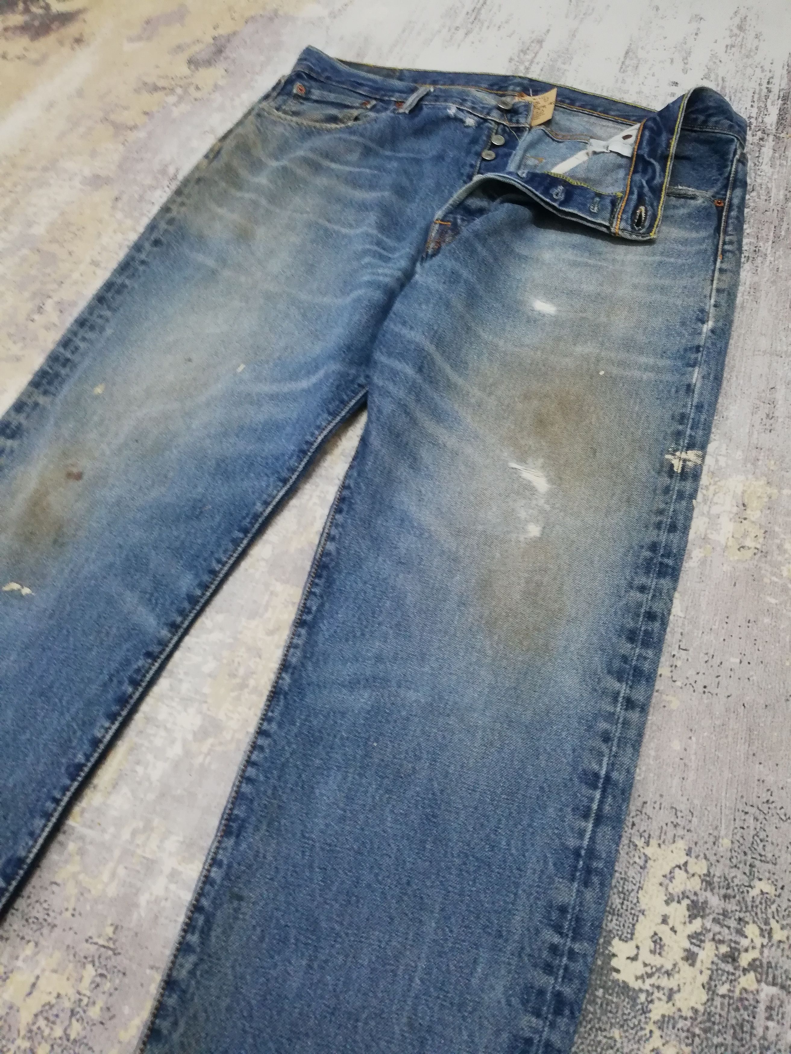 Levi's Vintage Levis 501 Rusty Distressed Denim Jeans 37x30 Size US 37 - 3 Thumbnail