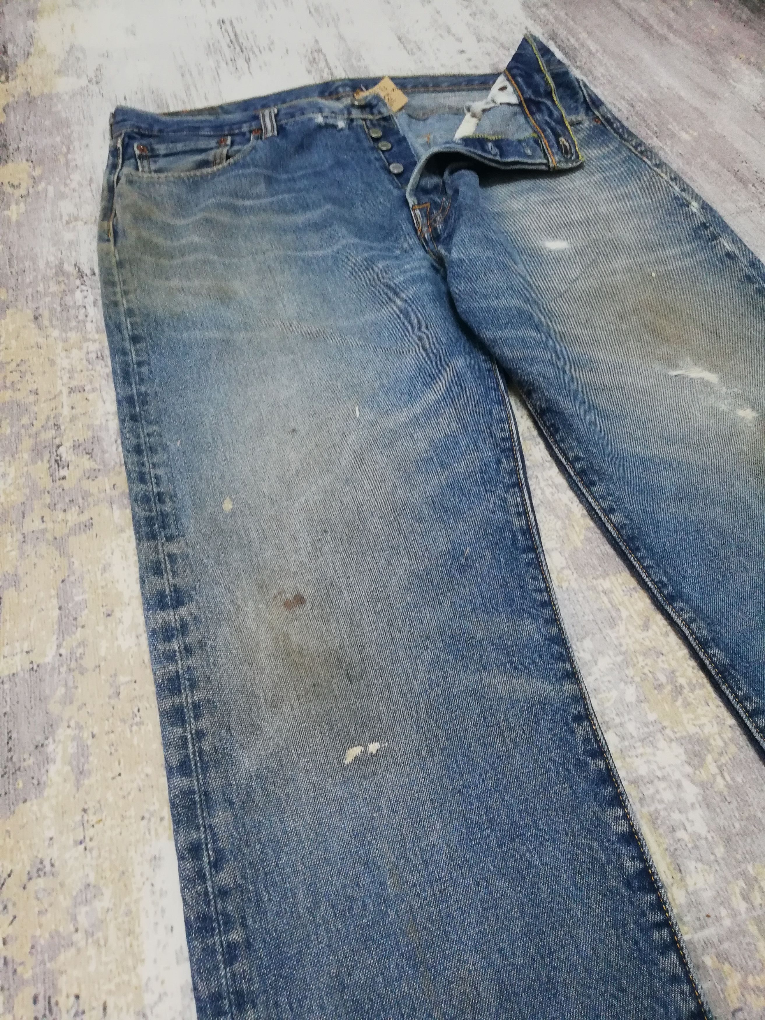 Levi's Vintage Levis 501 Rusty Distressed Denim Jeans 37x30 Size US 37 - 4 Thumbnail
