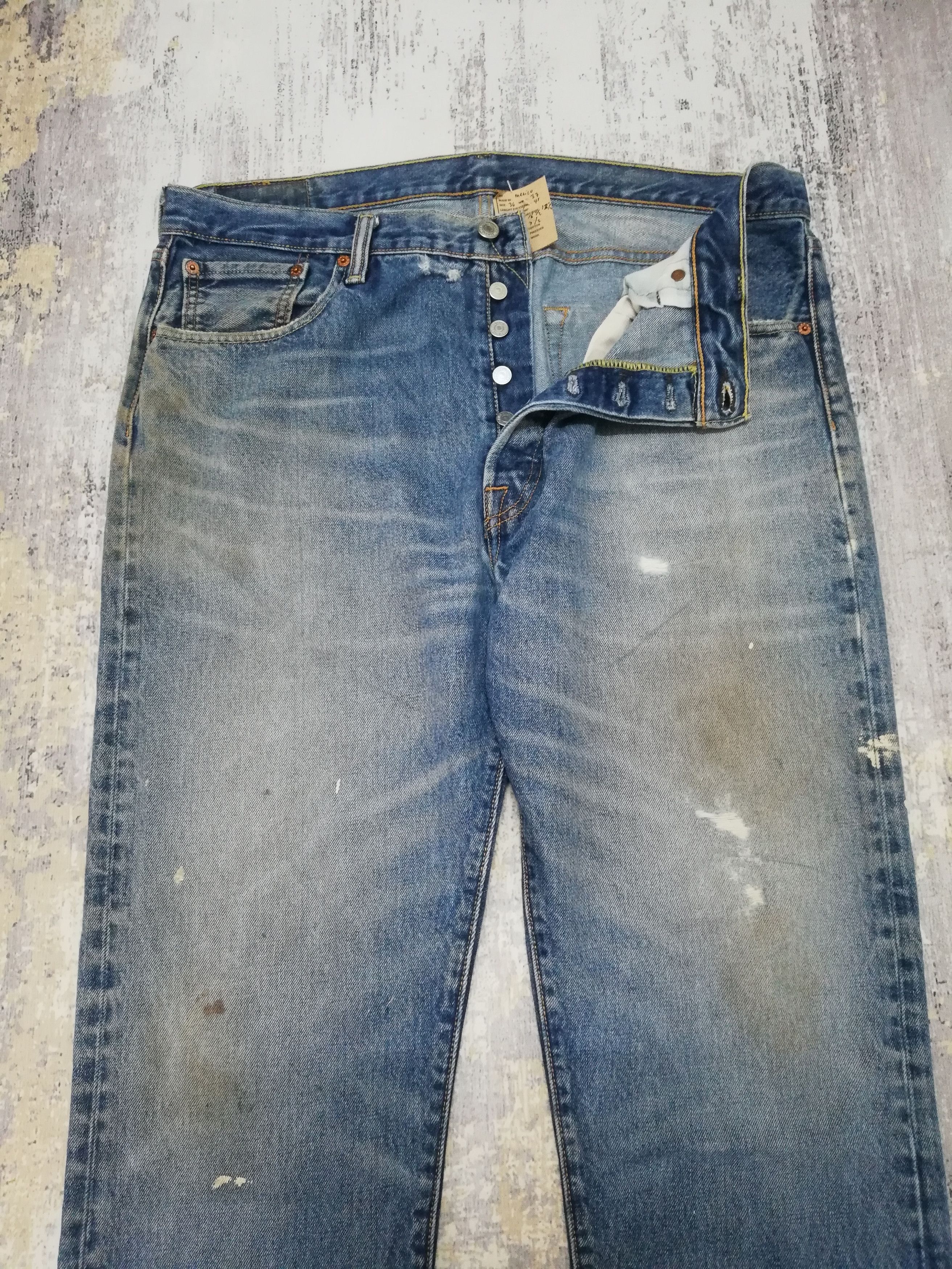 Levi's Vintage Levis 501 Rusty Distressed Denim Jeans 37x30 Size US 37 - 5 Thumbnail