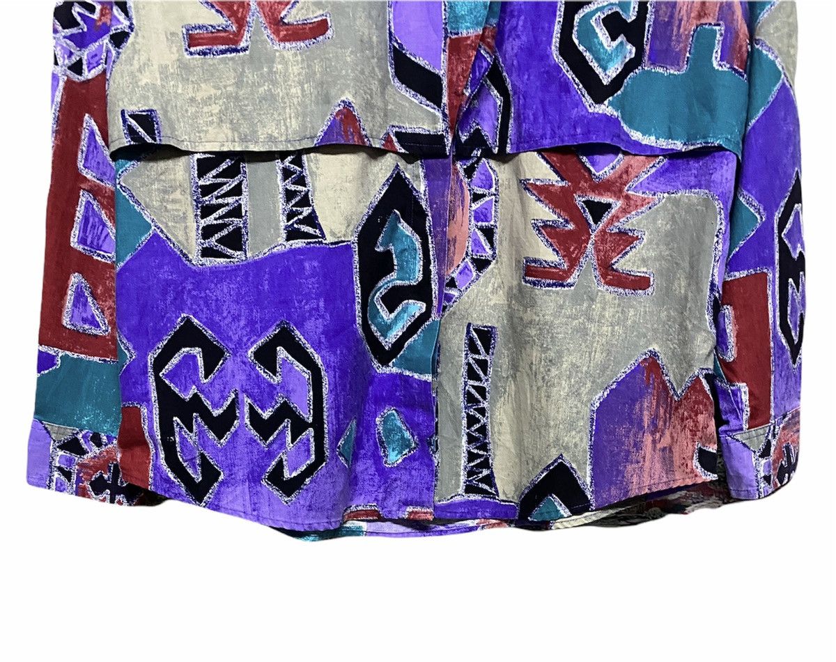 Aztech Mountain Vtg🌈Wrangler Native Western Cowboy Cutway L/S Ortega Shirt Size US XXL / EU 58 / 5 - 6 Thumbnail
