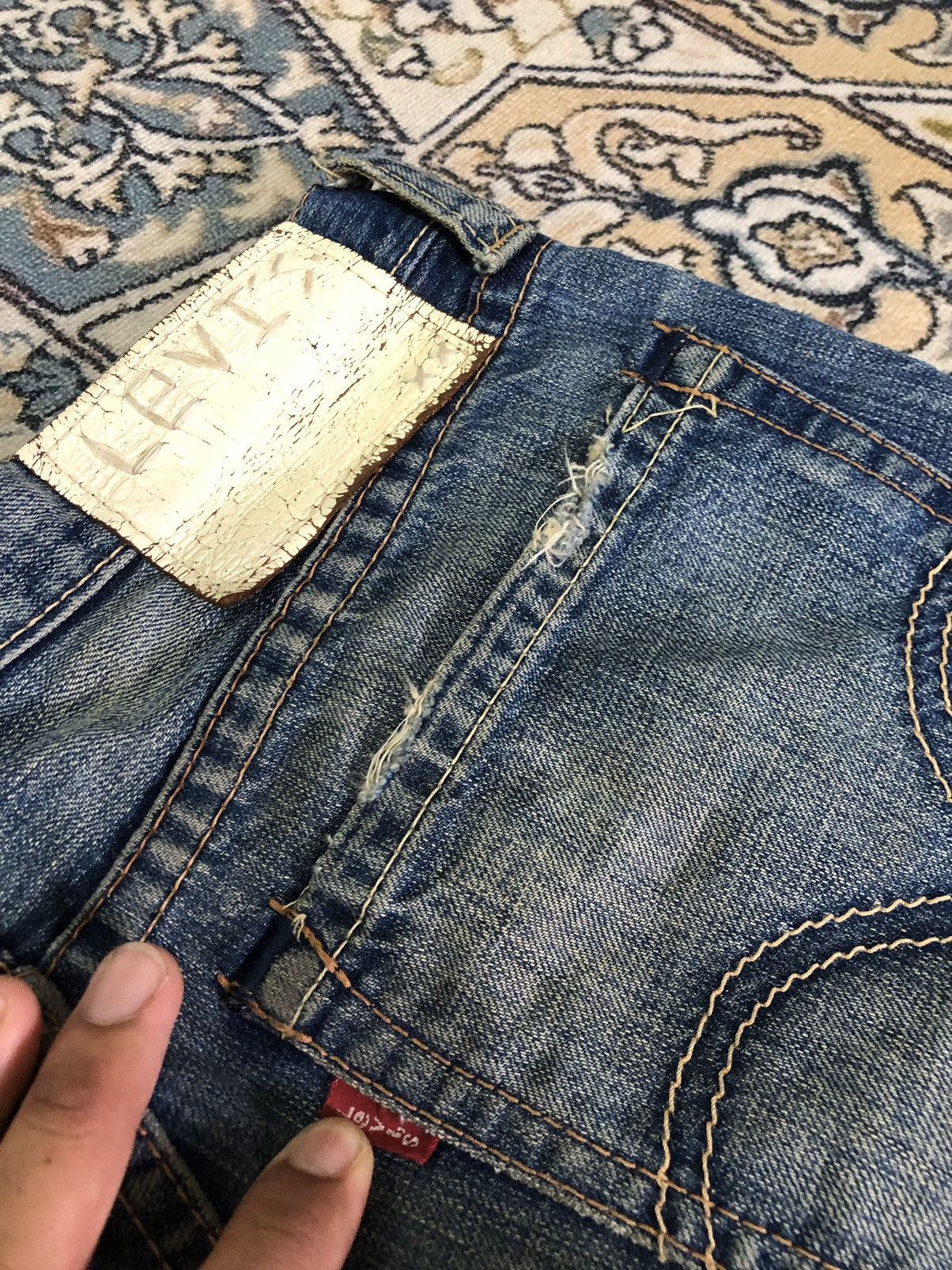 Levi's 🧟‍♂️Vintage Levis Distressed Denim Like Kapital Size US 30 / EU 46 - 12 Thumbnail