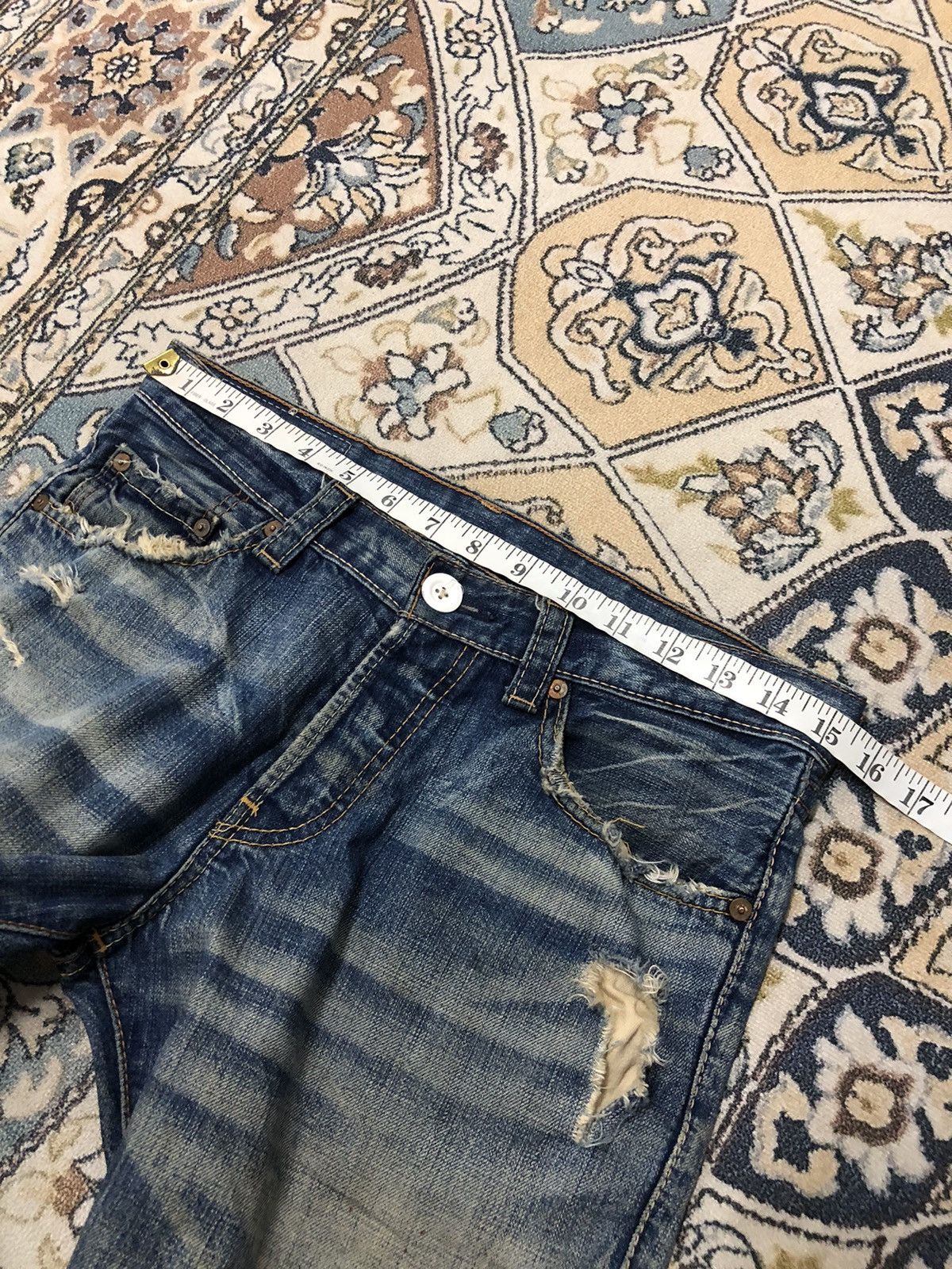 Levi's 🧟‍♂️Vintage Levis Distressed Denim Like Kapital Size US 30 / EU 46 - 17 Thumbnail