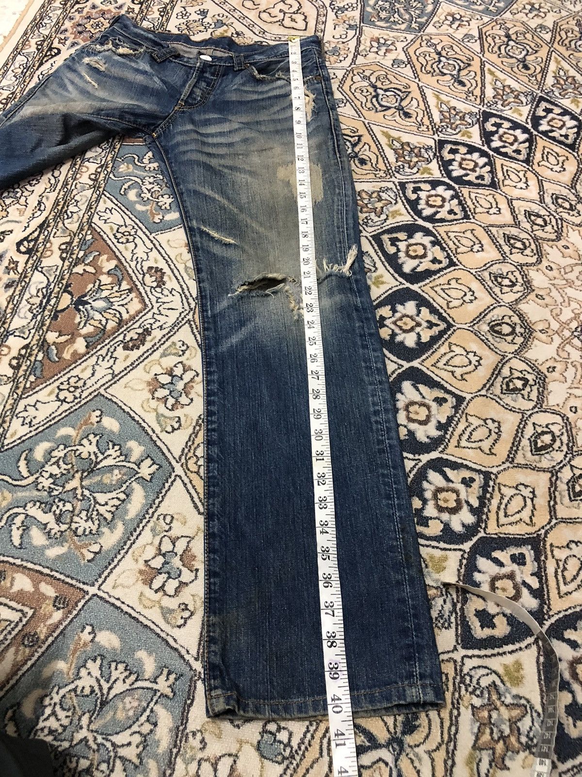 Levi's 🧟‍♂️Vintage Levis Distressed Denim Like Kapital Size US 30 / EU 46 - 19 Thumbnail