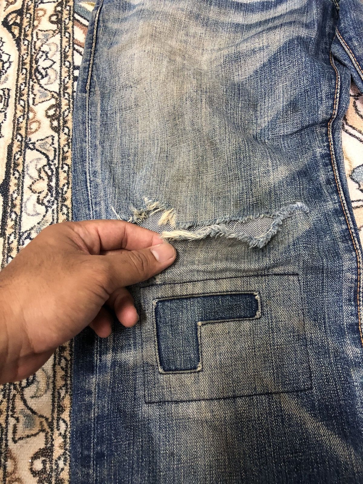 Levi's 🧟‍♂️Vintage Levis Distressed Denim Like Kapital Size US 30 / EU 46 - 6 Thumbnail