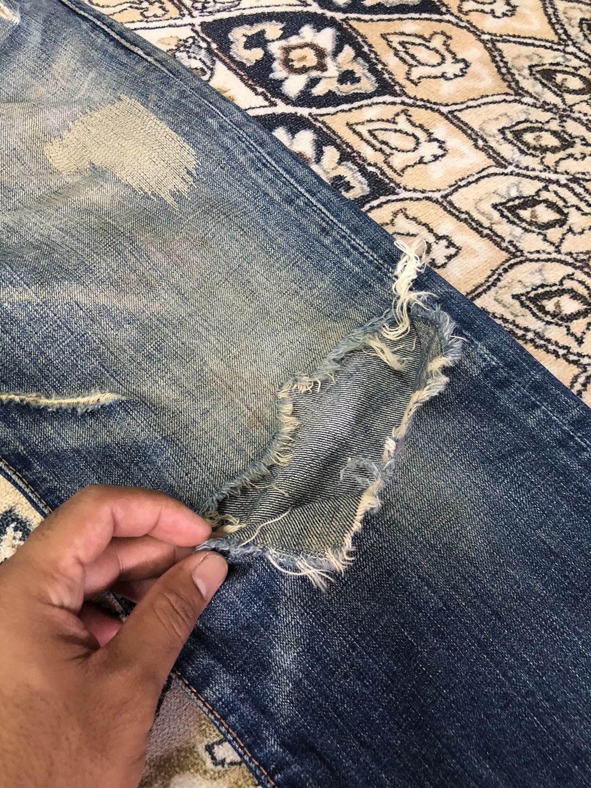 Levi's 🧟‍♂️Vintage Levis Distressed Denim Like Kapital Size US 30 / EU 46 - 5 Thumbnail