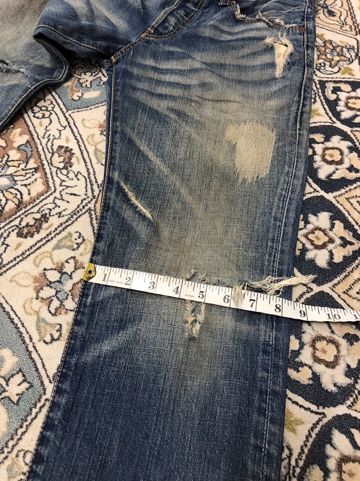 Levi's 🧟‍♂️Vintage Levis Distressed Denim Like Kapital Size US 30 / EU 46 - 23 Thumbnail