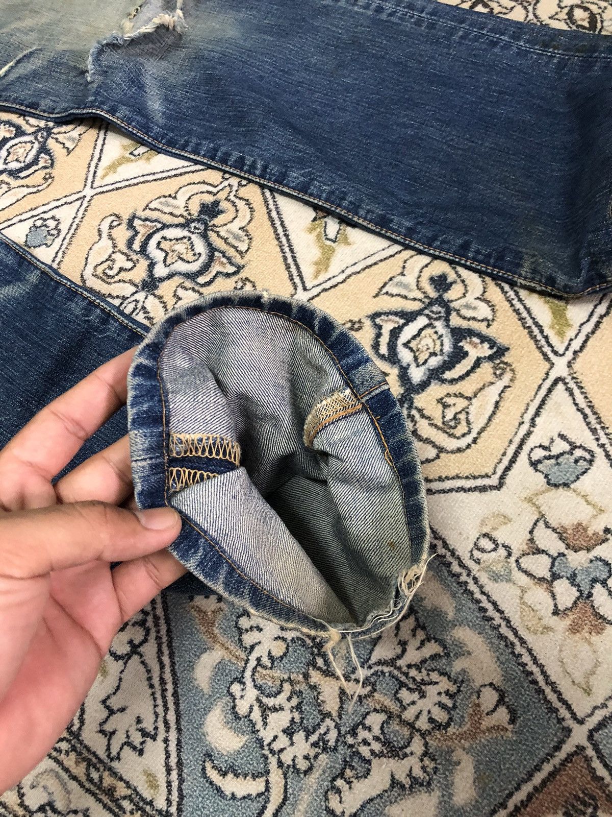 Levi's 🧟‍♂️Vintage Levis Distressed Denim Like Kapital Size US 30 / EU 46 - 10 Thumbnail