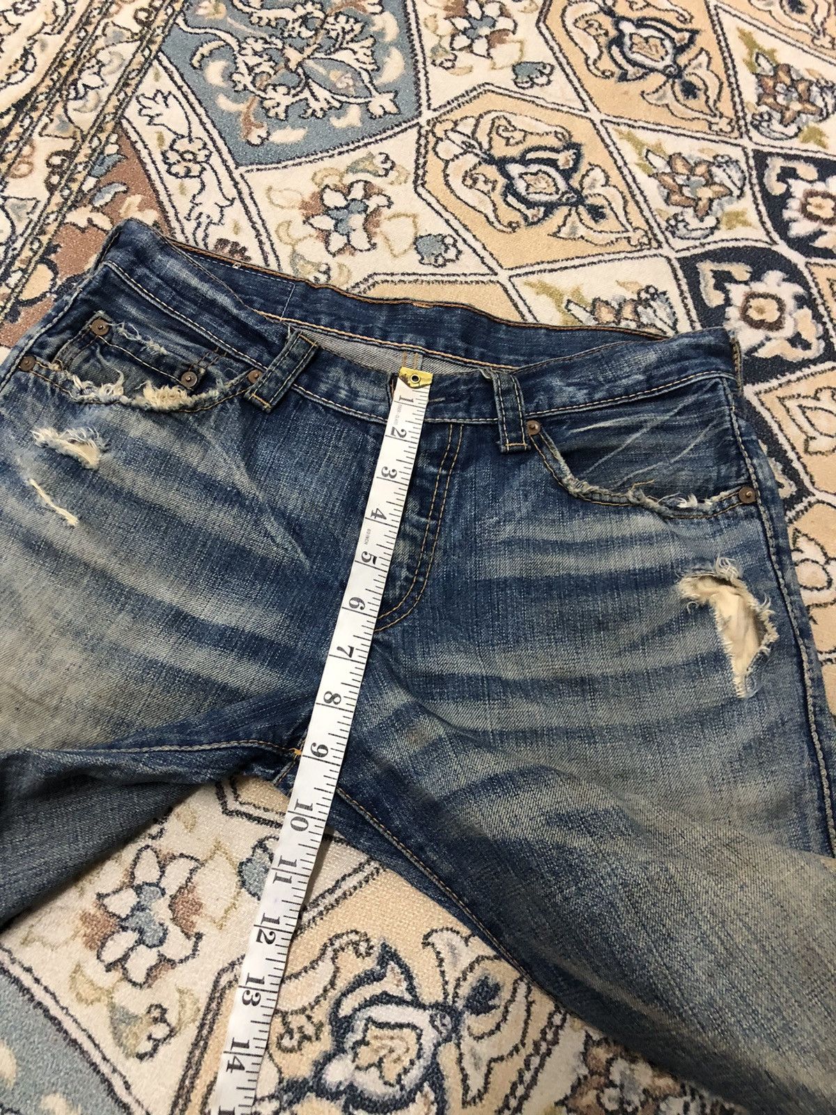 Levi's 🧟‍♂️Vintage Levis Distressed Denim Like Kapital Size US 30 / EU 46 - 21 Thumbnail