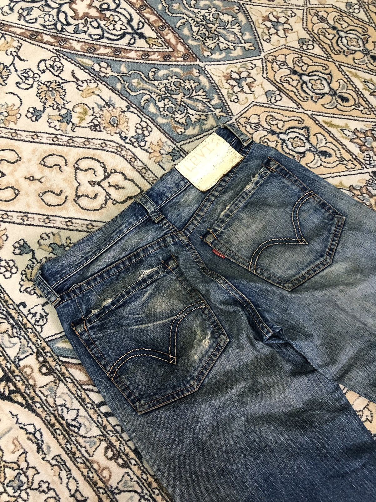 Levi's 🧟‍♂️Vintage Levis Distressed Denim Like Kapital Size US 30 / EU 46 - 16 Thumbnail