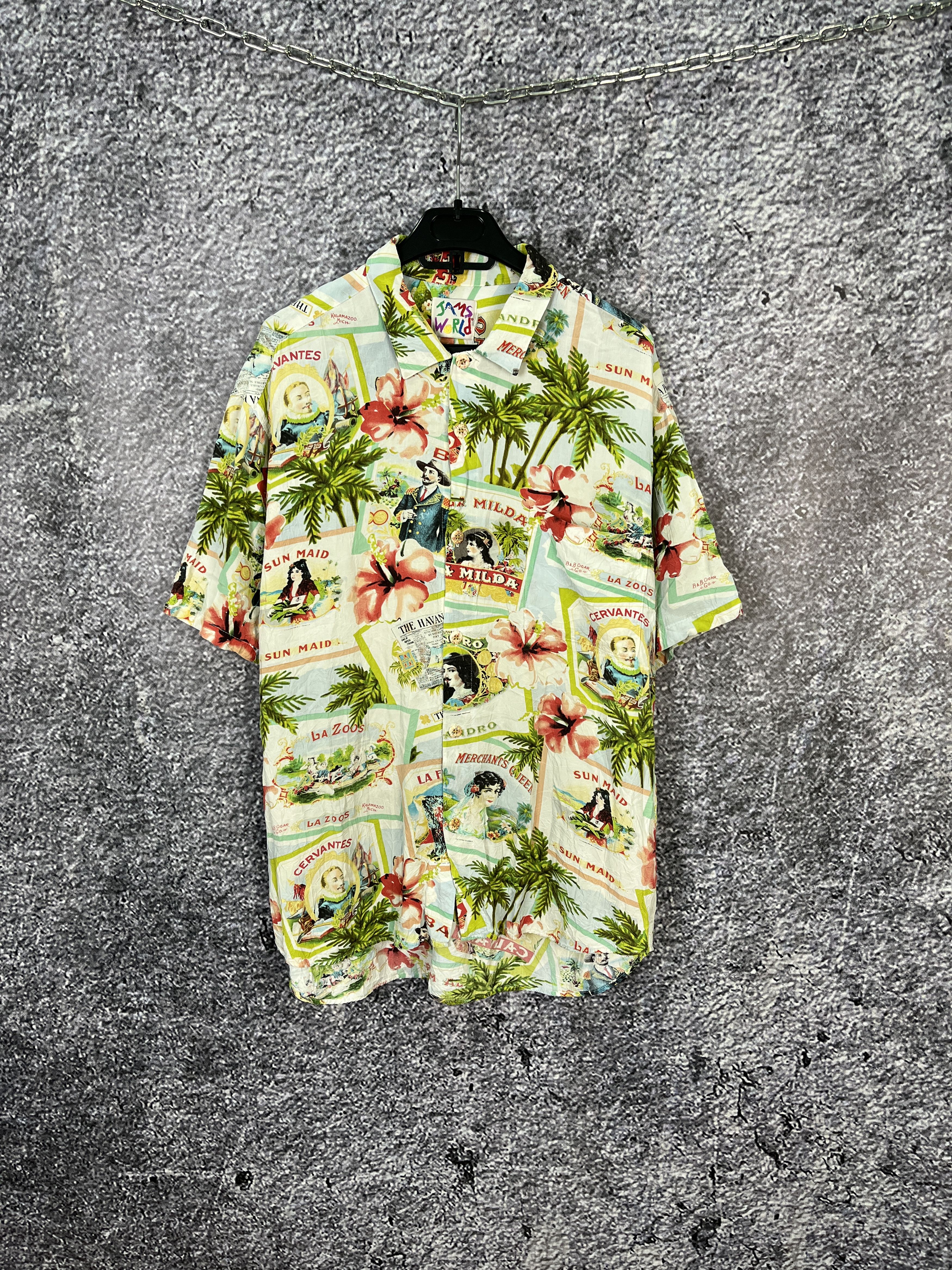 image of Mens Jams World Vintage Hawaiian Shirt Multicolor Size L