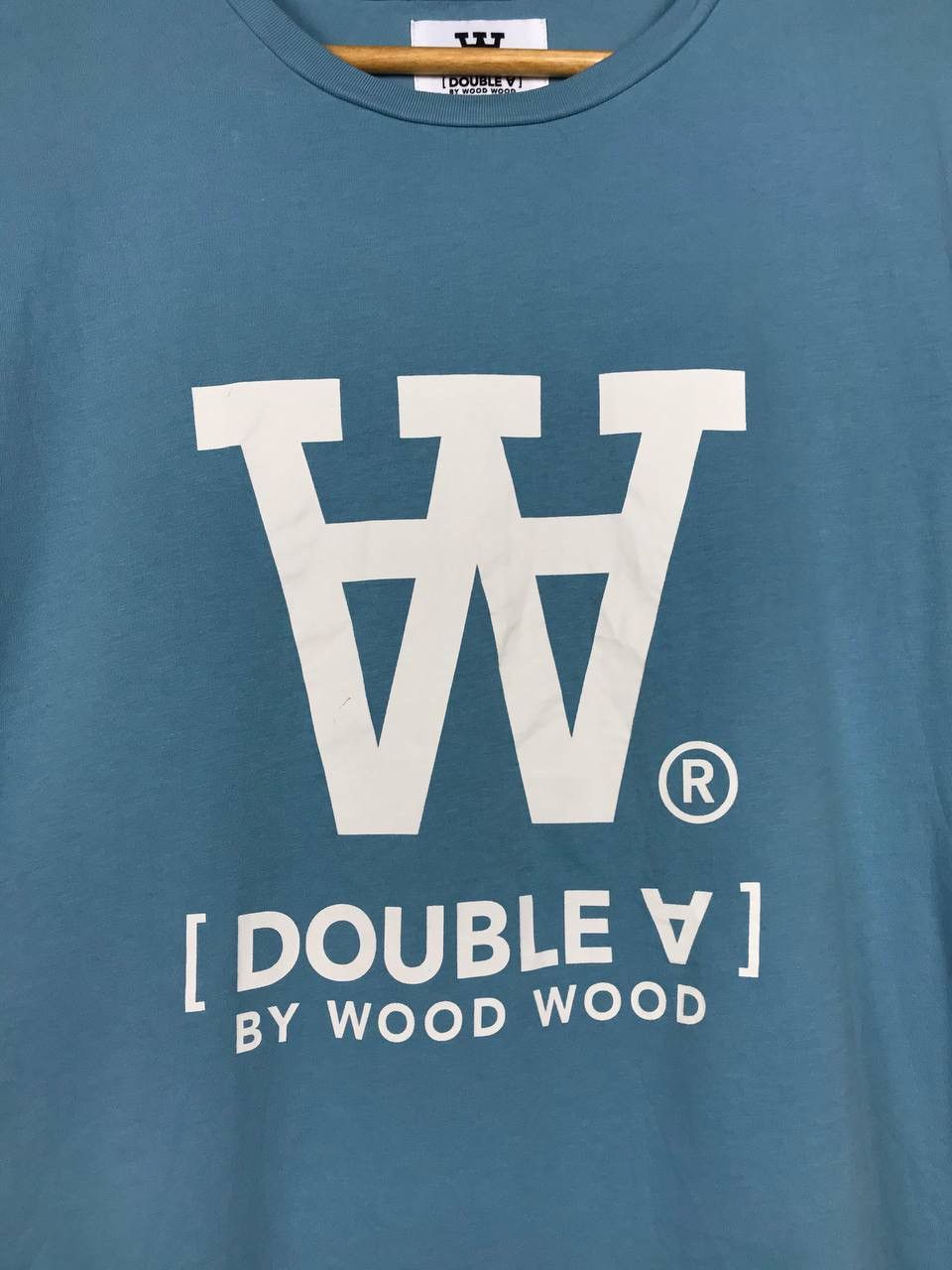 Wood Wood Wood Wood double A luxury streetwear center logo tee Size US M / EU 48-50 / 2 - 3 Thumbnail