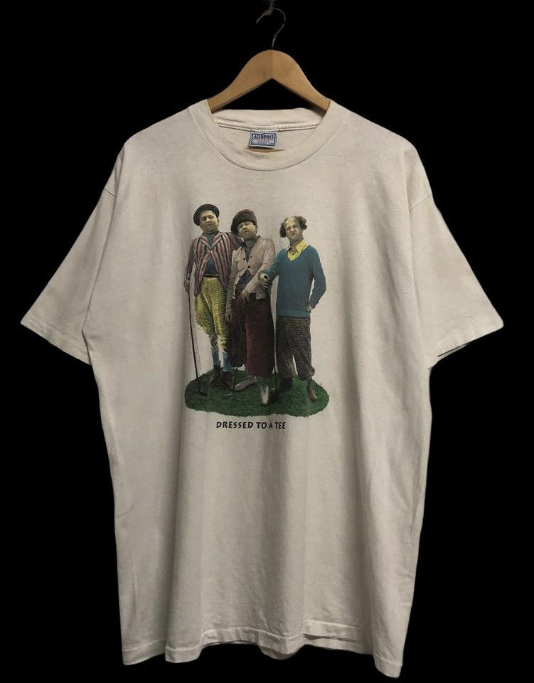 Vintage Vtg Movie Tee The Three Stooges Oversize Size US XL / EU 56 / 4 - 1 Thumbnail