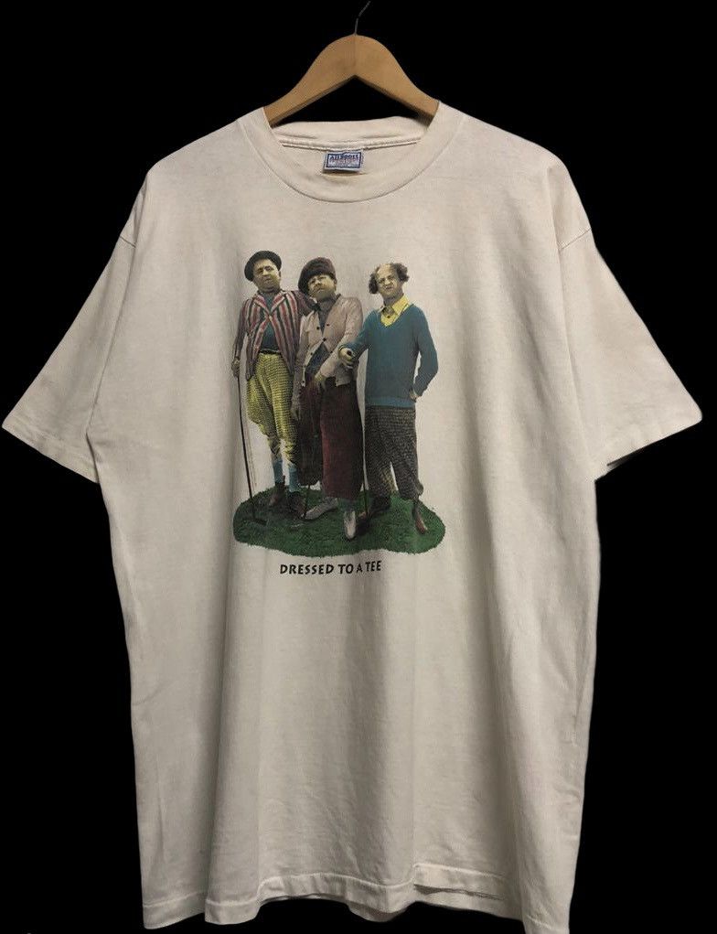 Vintage Vtg Movie Tee The Three Stooges Oversize Size US XL / EU 56 / 4 - 2 Thumbnail