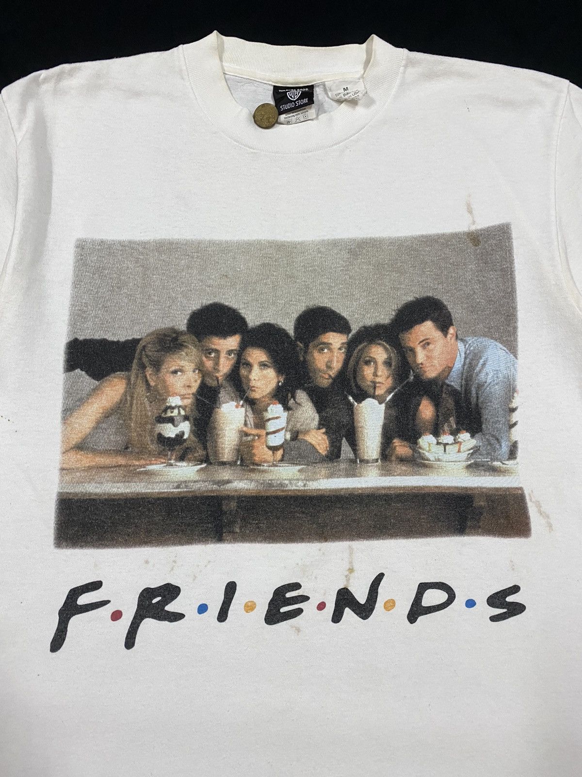 Vintage × Warner Bros Vtg🔥1995 Warnes Bros Friends Promo Movie Tv Series Tee Size US M / EU 48-50 / 2 - 6 Thumbnail