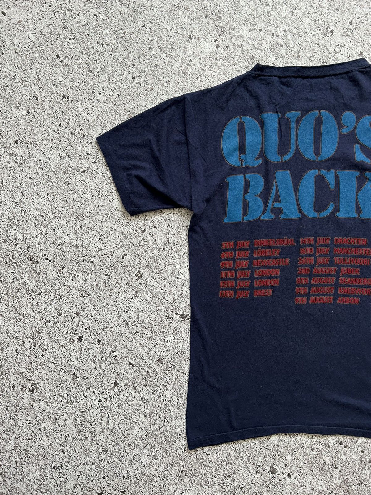 Band Tees × Vintage Vintage Status Quo QUO’S BACK Tour Festival 1986 T-Shirt Y2K Size US M / EU 48-50 / 2 - 5 Thumbnail