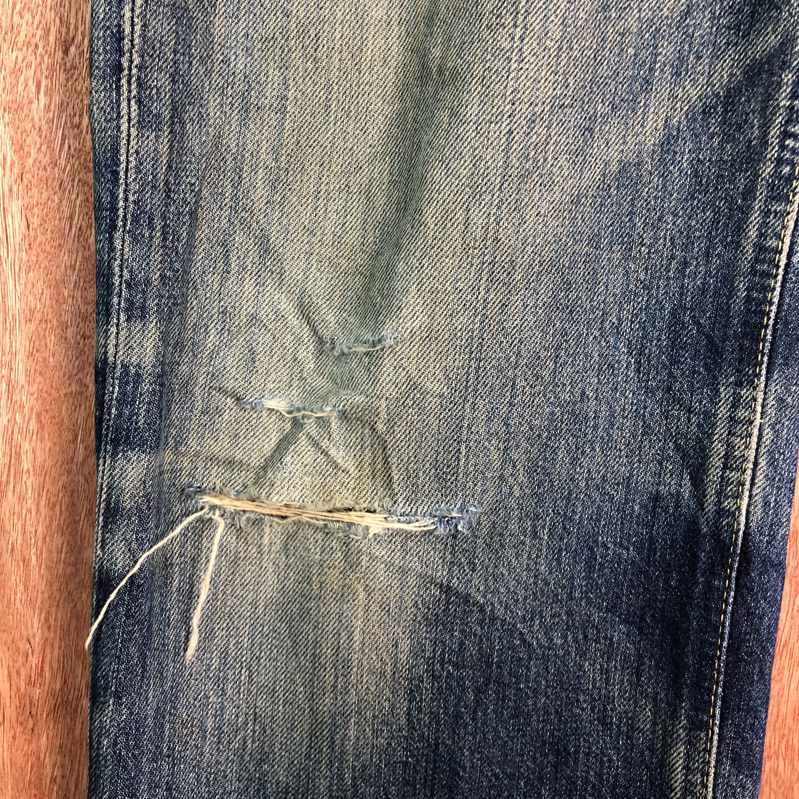 Edwin Lee X Edwin Blue distressed Denim Pants #c091 Size US 31 - 4 Thumbnail