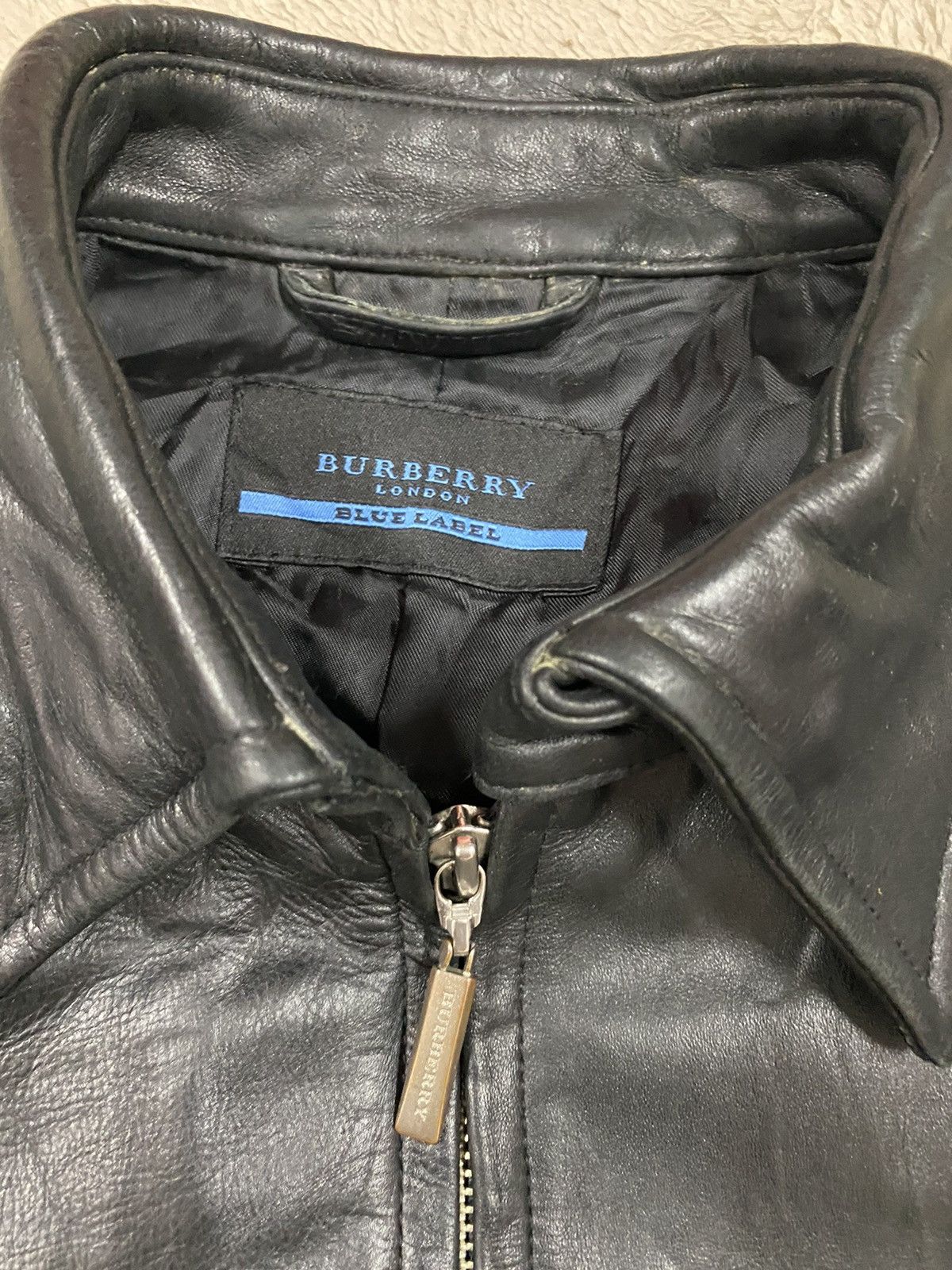Burberry Authentic🔥Burberry Blue Label Soft Leather Bikers Jacket Size US M / EU 48-50 / 2 - 14 Thumbnail