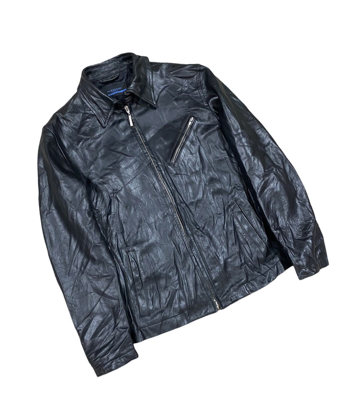 Burberry Authentic🔥Burberry Blue Label Soft Leather Bikers Jacket Size US M / EU 48-50 / 2 - 3 Thumbnail