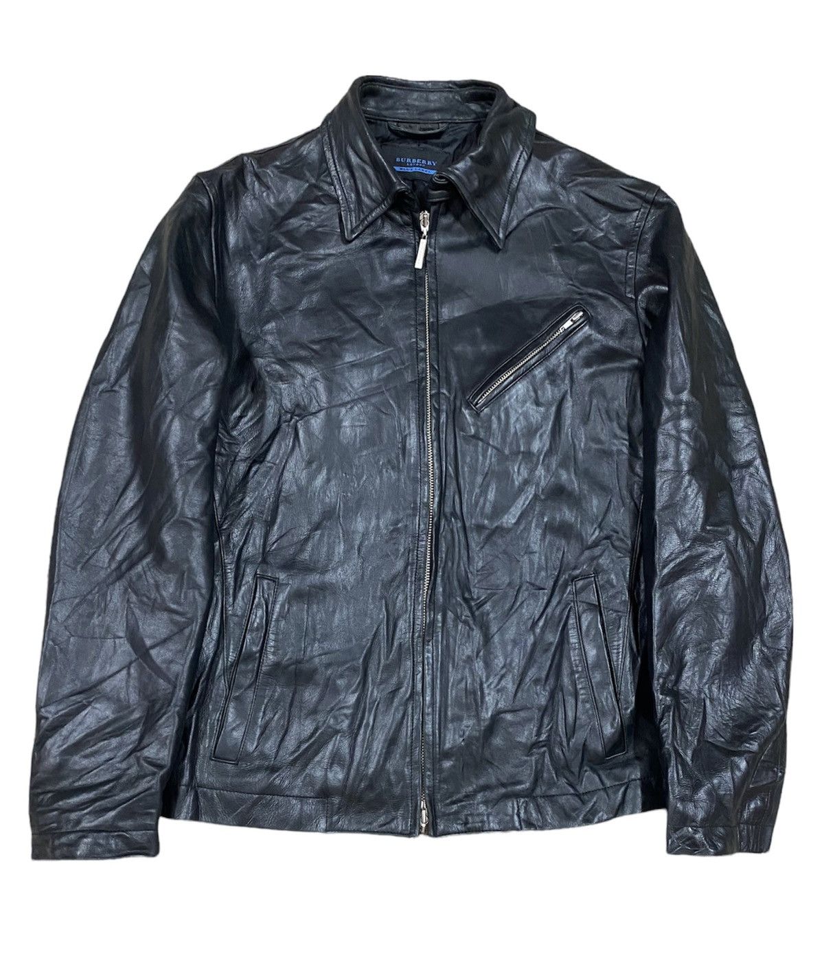 Burberry Authentic🔥Burberry Blue Label Soft Leather Bikers Jacket Size US M / EU 48-50 / 2 - 1 Thumbnail