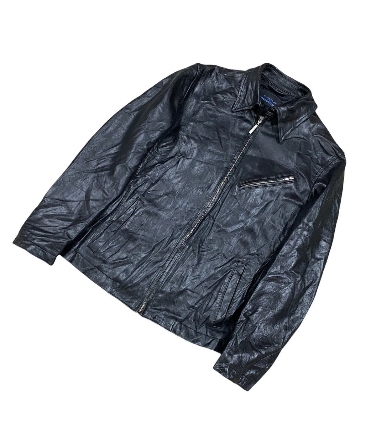 Burberry Authentic🔥Burberry Blue Label Soft Leather Bikers Jacket Size US M / EU 48-50 / 2 - 4 Thumbnail
