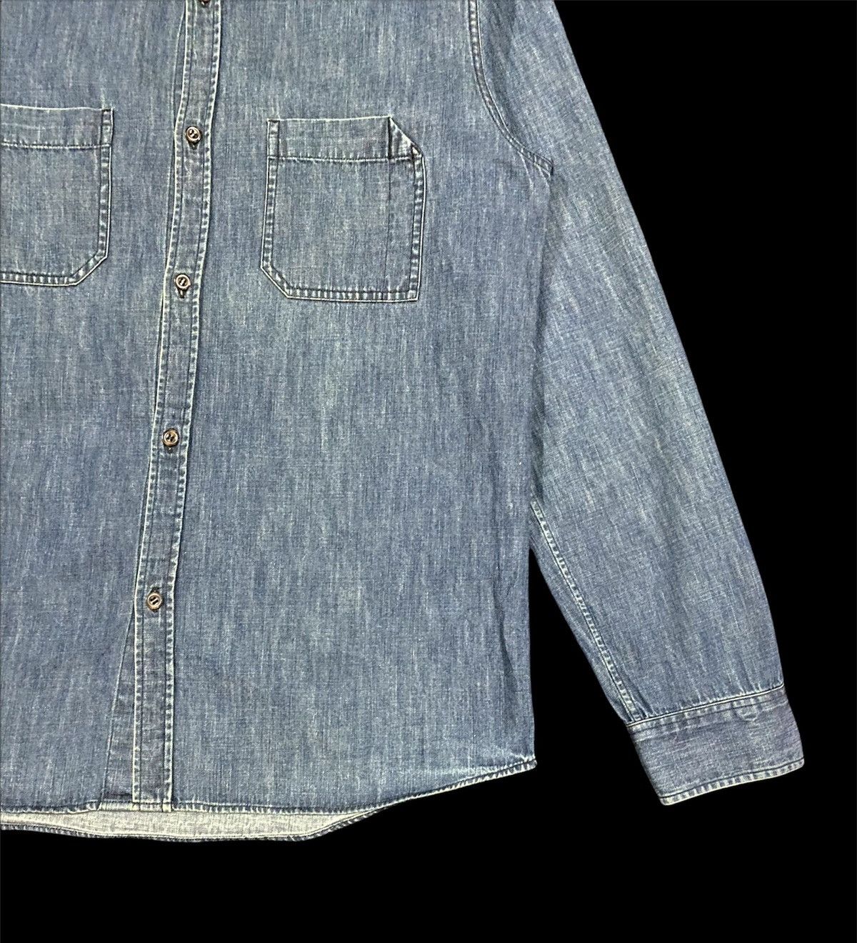 A.P.C. Vtg🔥A.P.C Rue Madame Paris Indigo Button Down Shirt Size US M / EU 48-50 / 2 - 10 Thumbnail