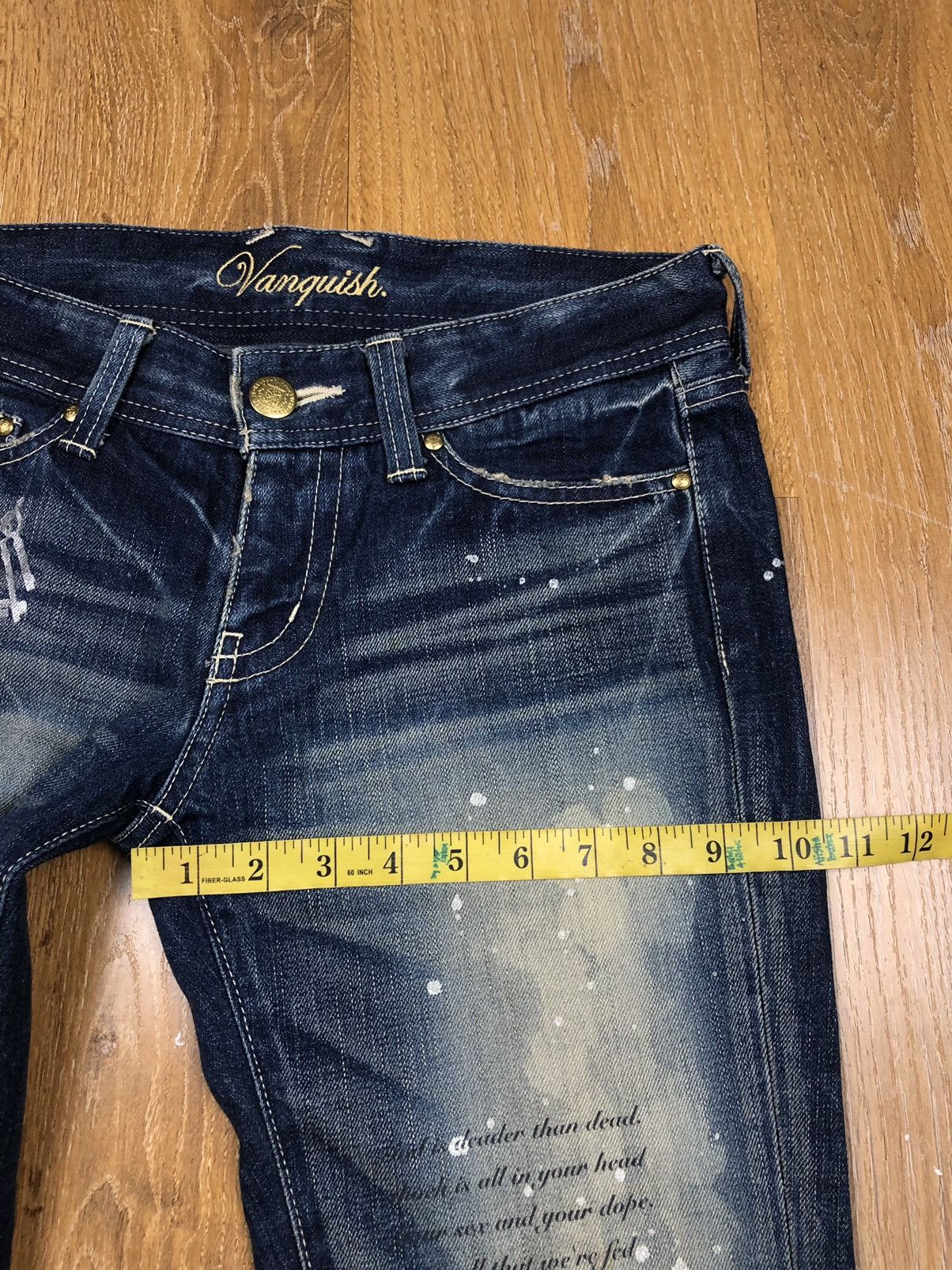 Vanquish Rare Design Vanquish Gold Jeans Size US 31 - 11 Thumbnail