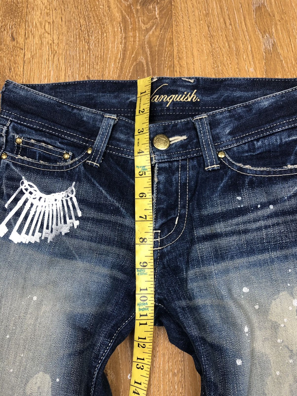 Vanquish Rare Design Vanquish Gold Jeans Size US 31 - 10 Thumbnail