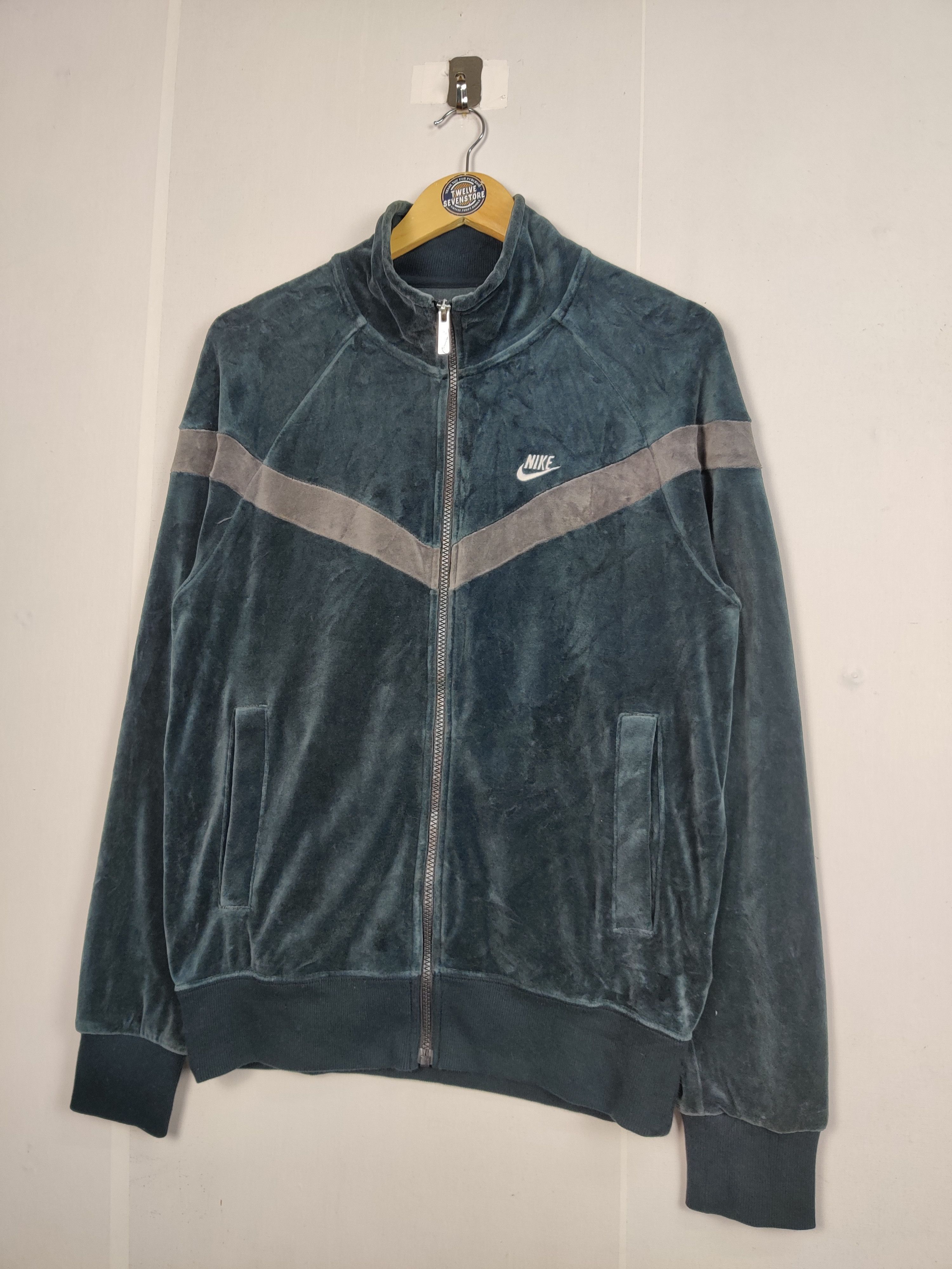 Nike Vintage Nike Velour Track Jacket Size US M / EU 48-50 / 2 - 2 Thumbnail