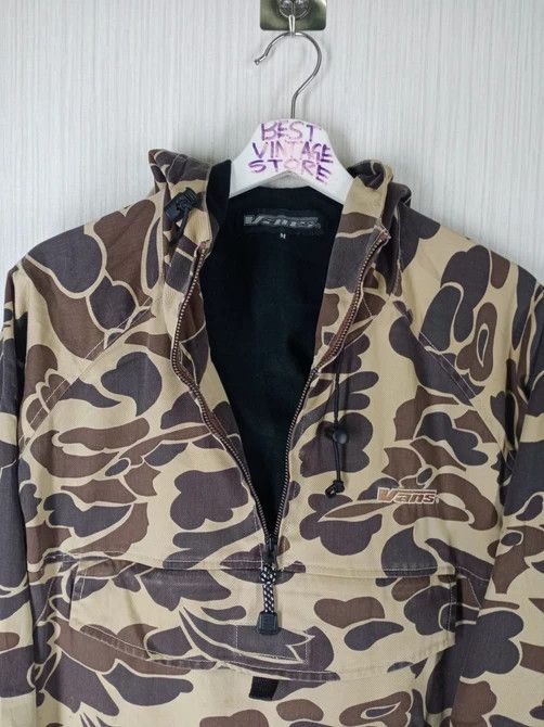 Vans Rare Vintage Vans Duck Camo Half Zipper Anorak Jacket Size US L / EU 52-54 / 3 - 12 Thumbnail