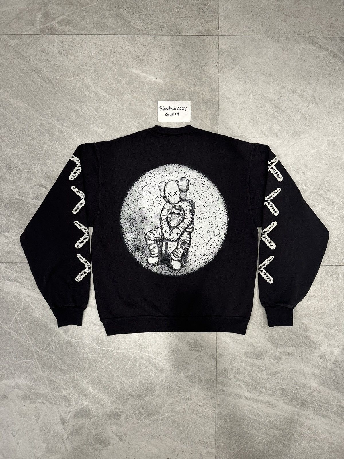 image of Kaws x Kid Cudi Moon Man Crewneck Black Small