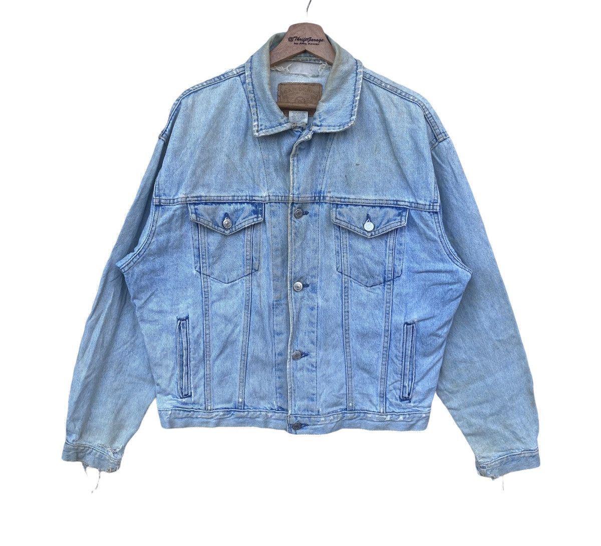 Gap × Vintage Vintage Distressed Gap Denim Jacket Made in Canada Size US M / EU 48-50 / 2 - 1 Thumbnail