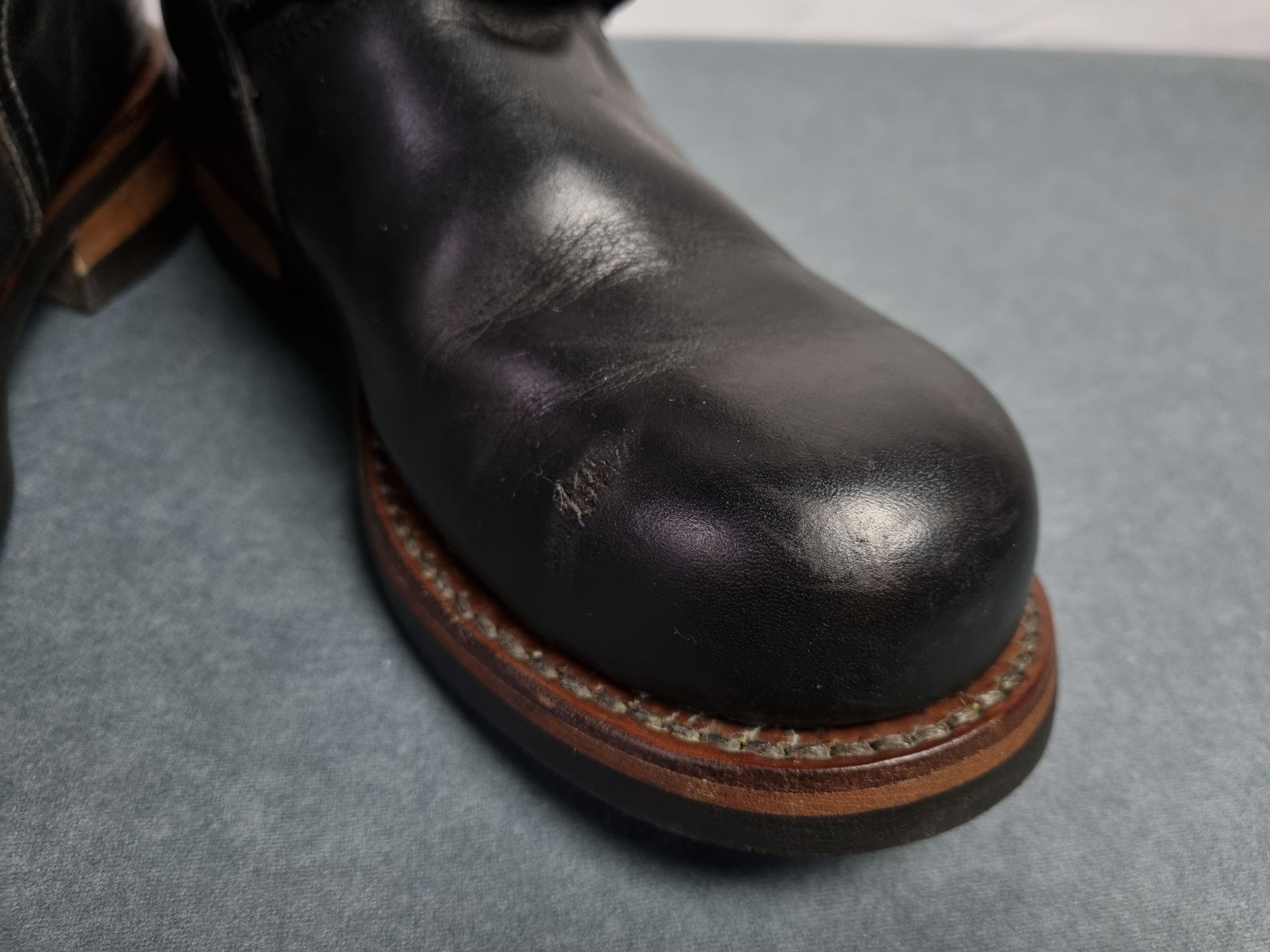 Genuine Leather × Harley Davidson POLICE 883 Biker Leather Boots Vintage BIKKEMBERGS Style Size US 7.5 / EU 40-41 - 15 Thumbnail