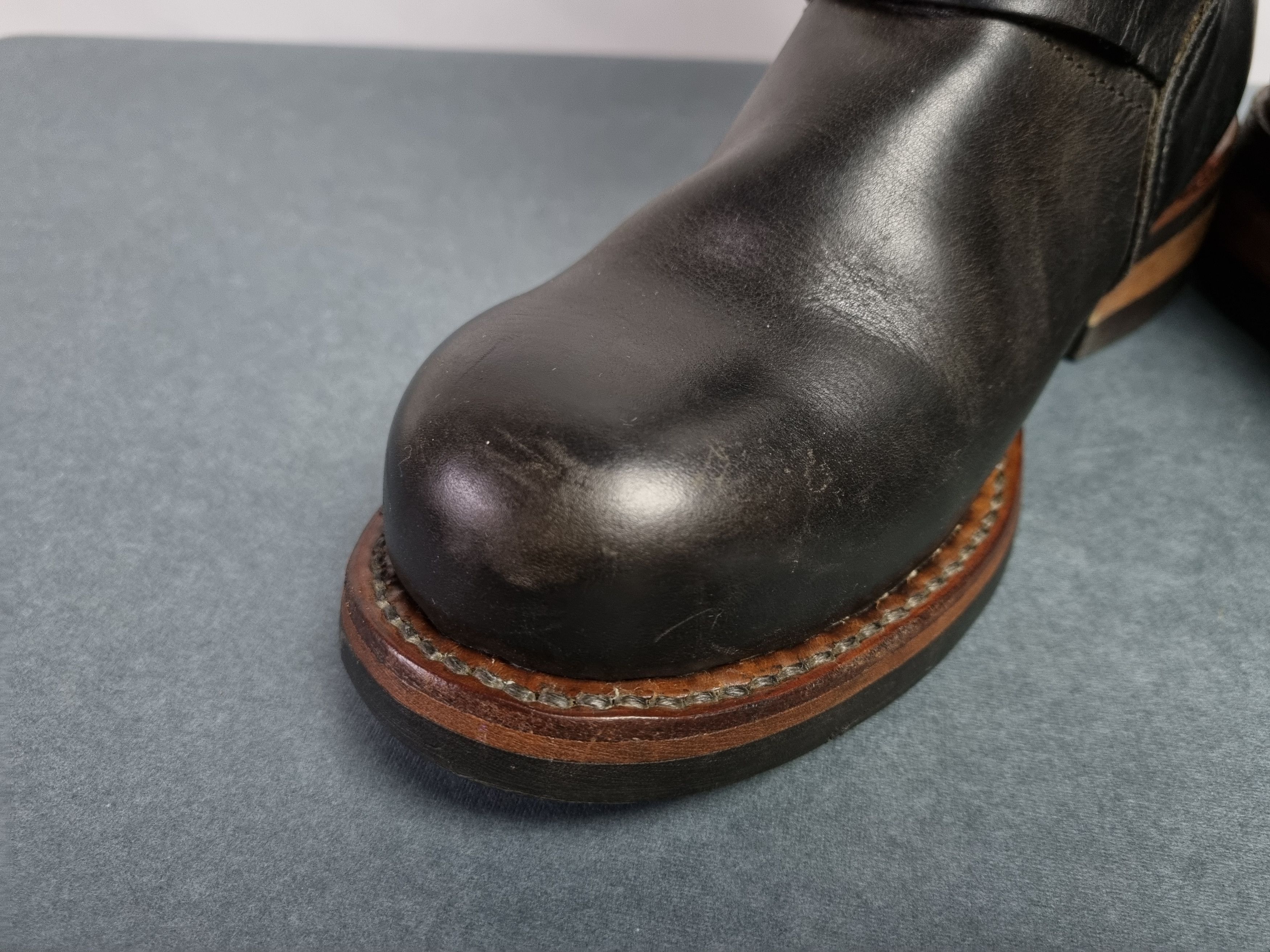 Genuine Leather × Harley Davidson POLICE 883 Biker Leather Boots Vintage BIKKEMBERGS Style Size US 7.5 / EU 40-41 - 16 Thumbnail