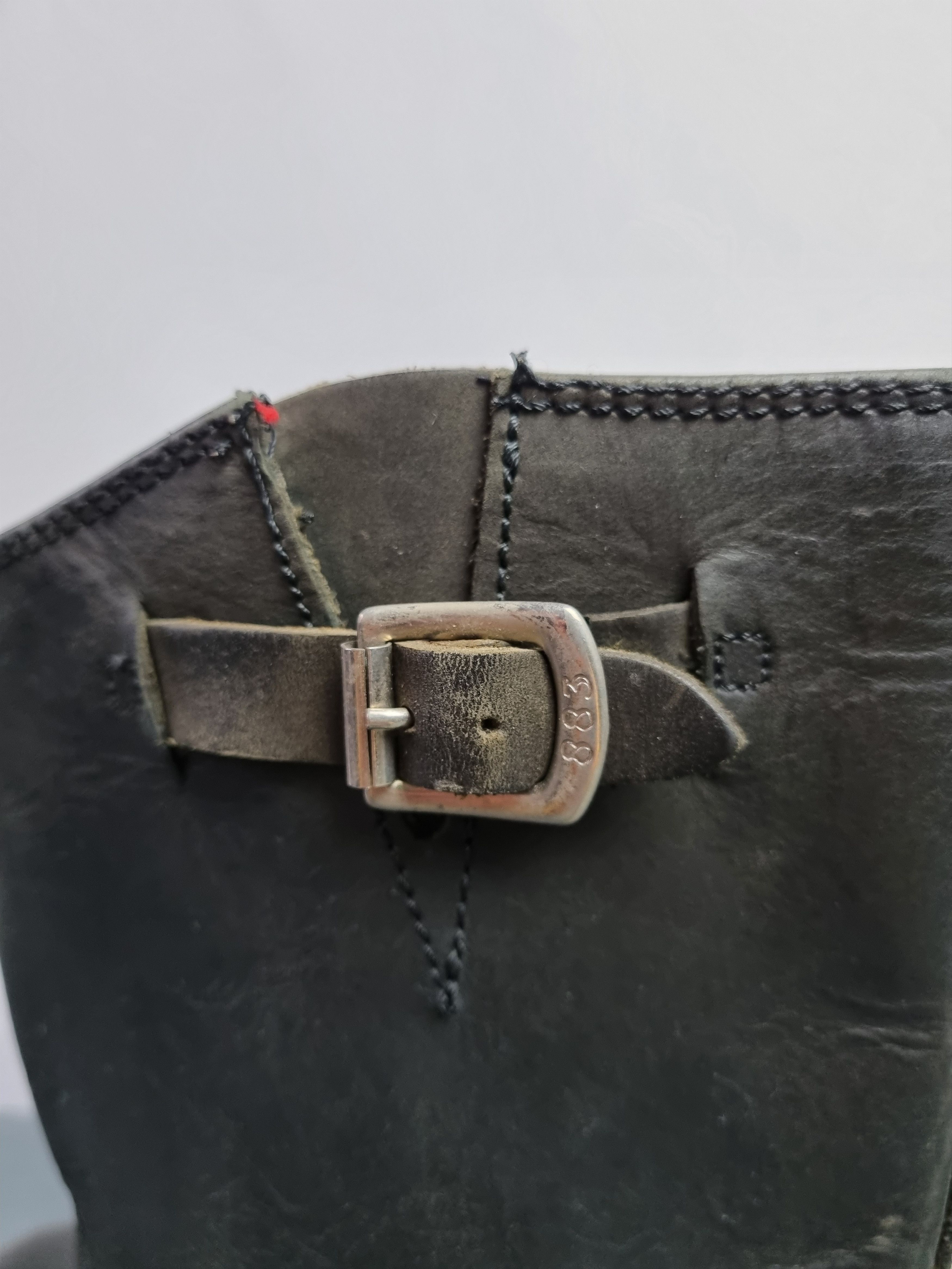 Genuine Leather × Harley Davidson POLICE 883 Biker Leather Boots Vintage BIKKEMBERGS Style Size US 7.5 / EU 40-41 - 18 Thumbnail