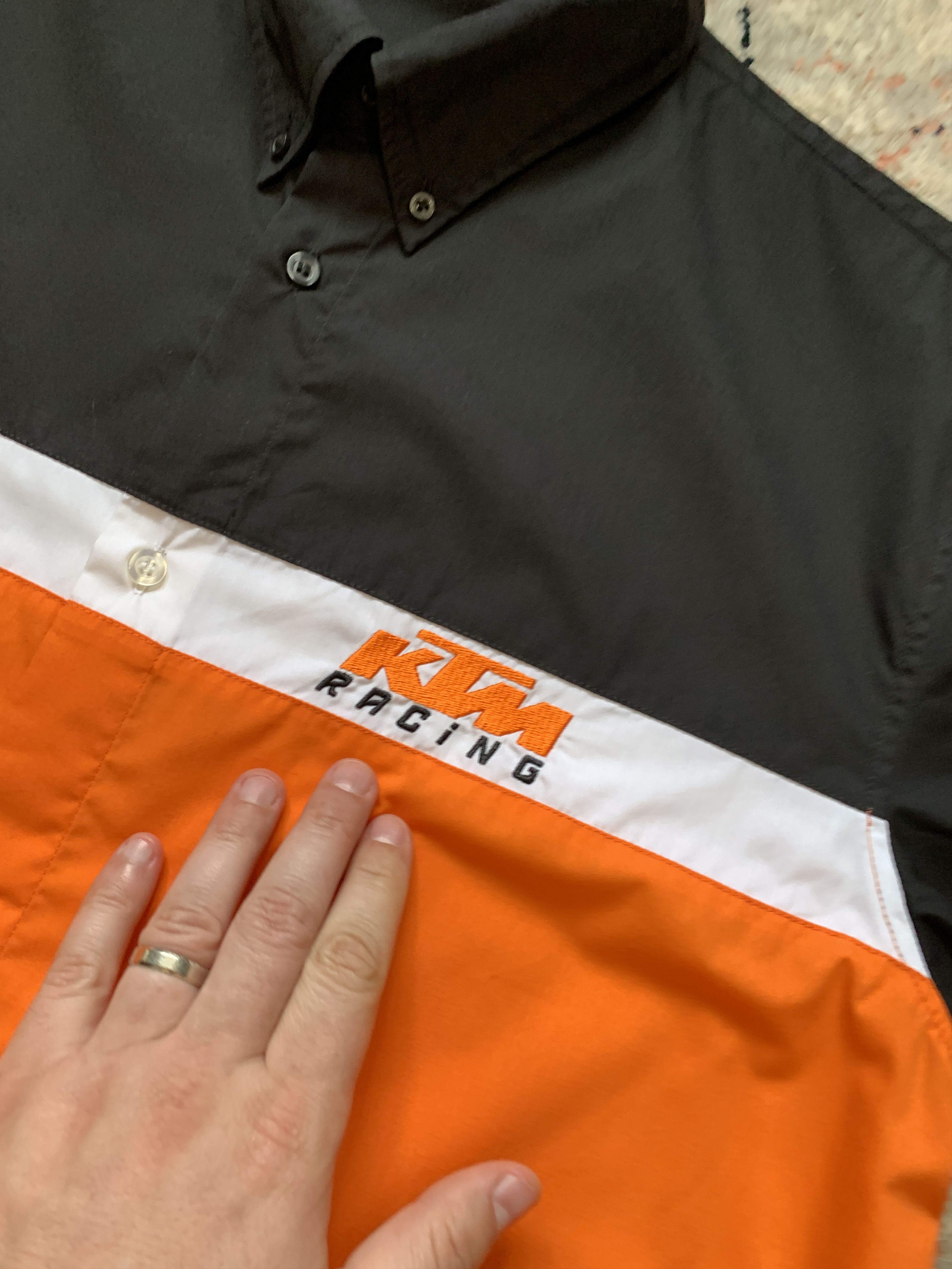 Vintage KTM Racing Shirt Size US L / EU 52-54 / 3 - 3 Thumbnail