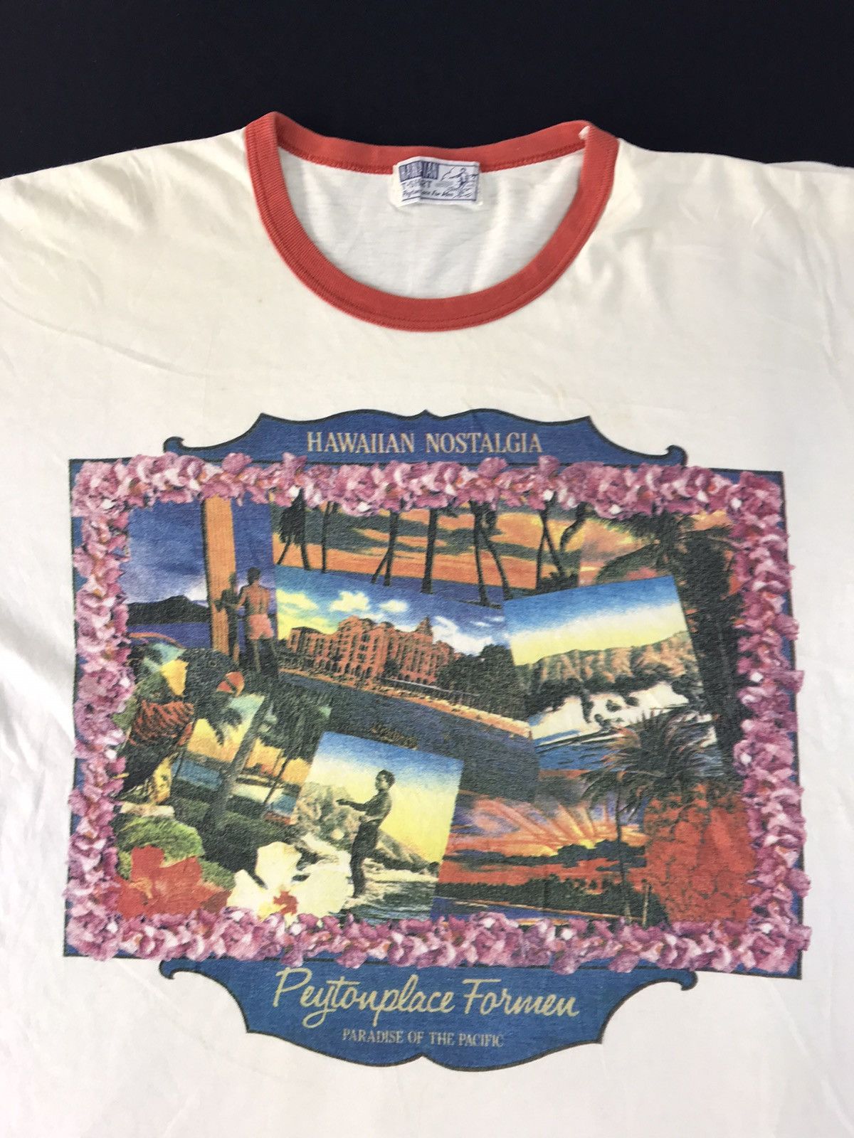 PPFM 80s Hawaiian Nostalgia Freedom Peytonplace Forever Ringer Size US L / EU 52-54 / 3 - 3 Thumbnail