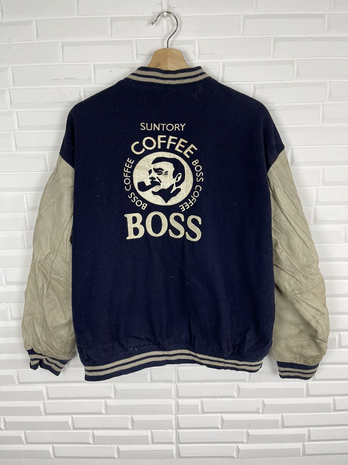 Vintage Vintage Streetwear Japan BOSS Coffee Varsity Jacket Size US M / EU 48-50 / 2 - 1 Thumbnail