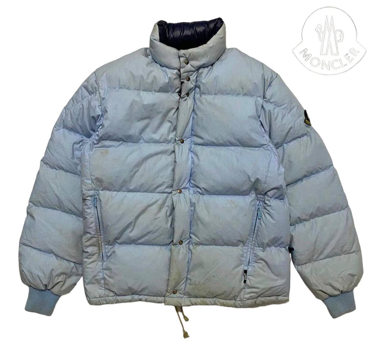 image of Vintage Ski Wear Moncler Asics Goosedown Jacket in Skyblue, Men's (Size Medium)