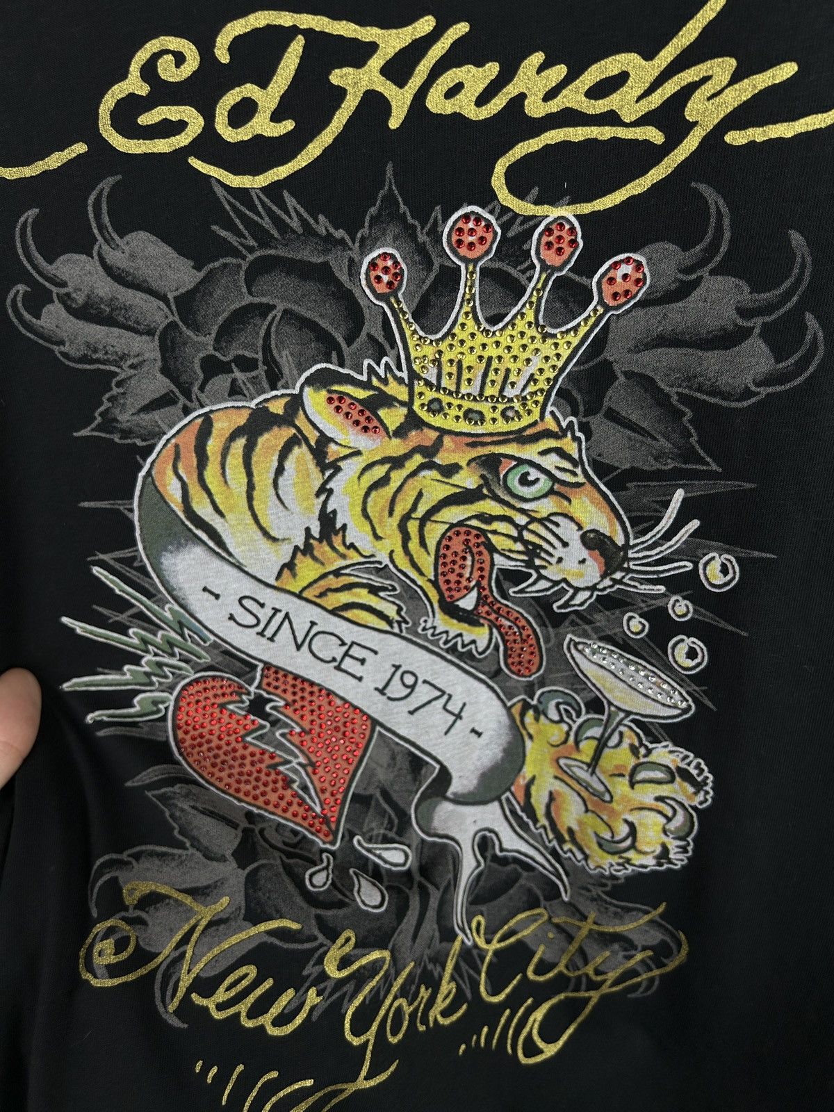 Christian Audigier × Ed Hardy × Vintage Vintage Ed Hardy T Shirt dragon tiger Christian Audigier Size US L / EU 52-54 / 3 - 5 Thumbnail