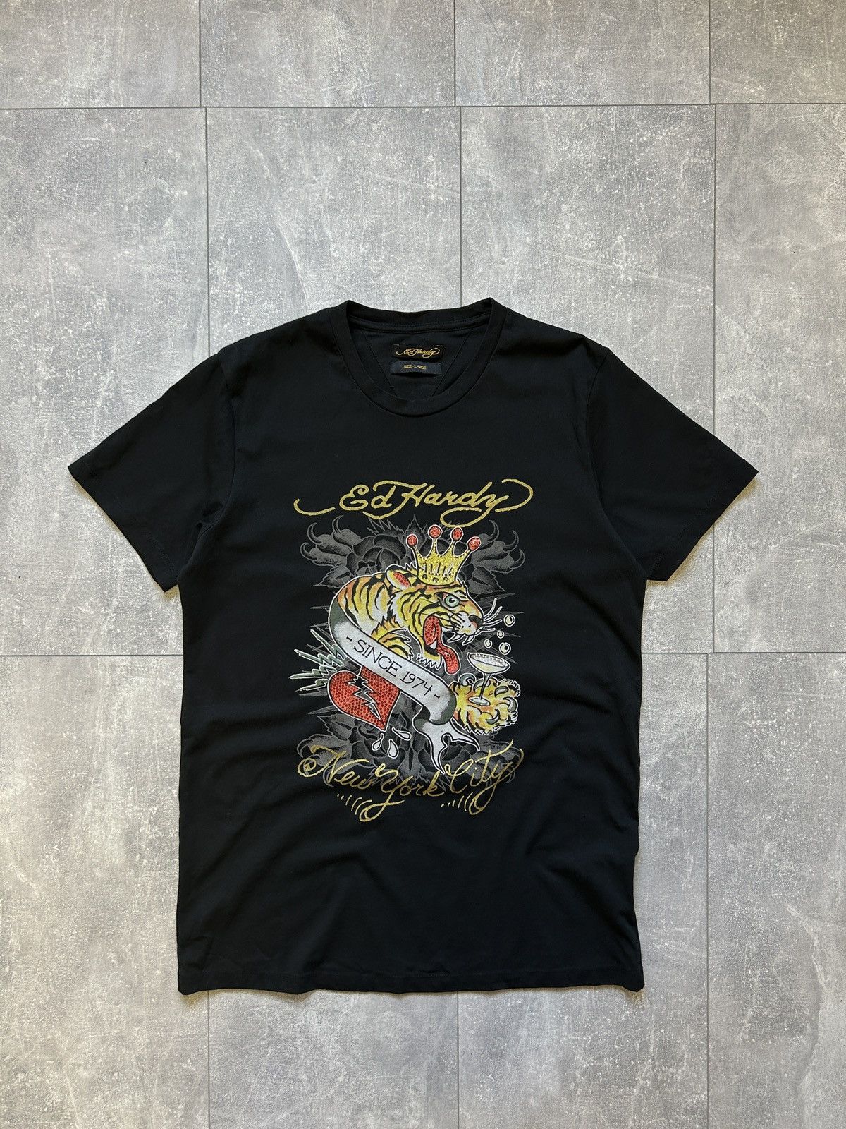 Christian Audigier × Ed Hardy × Vintage Vintage Ed Hardy T Shirt dragon tiger Christian Audigier Size US L / EU 52-54 / 3 - 10 Thumbnail