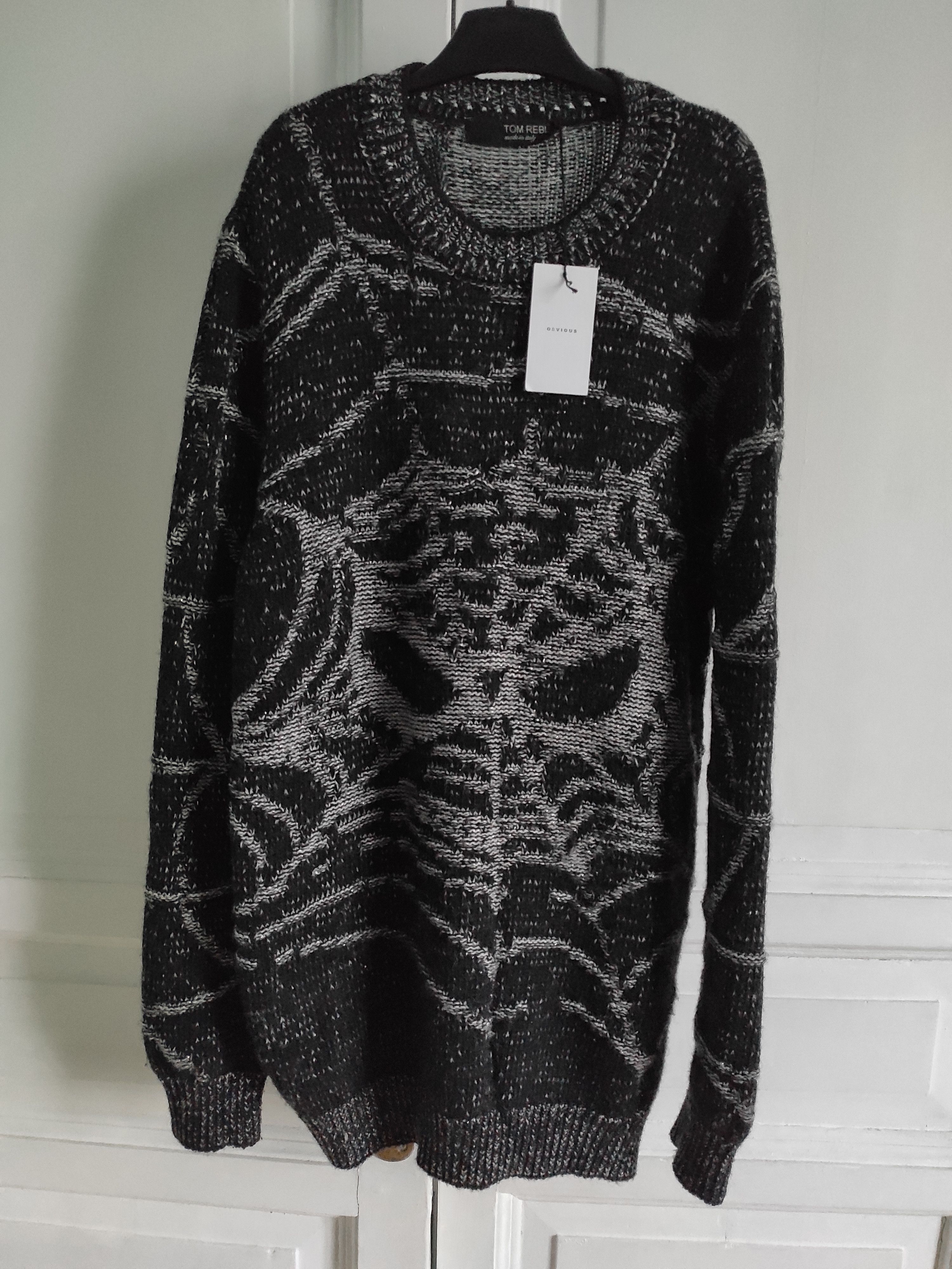 Tom Rebl NEW Web oversized sweater.Like Rick Owens or Julius Size US L / EU 52-54 / 3 - 3 Thumbnail