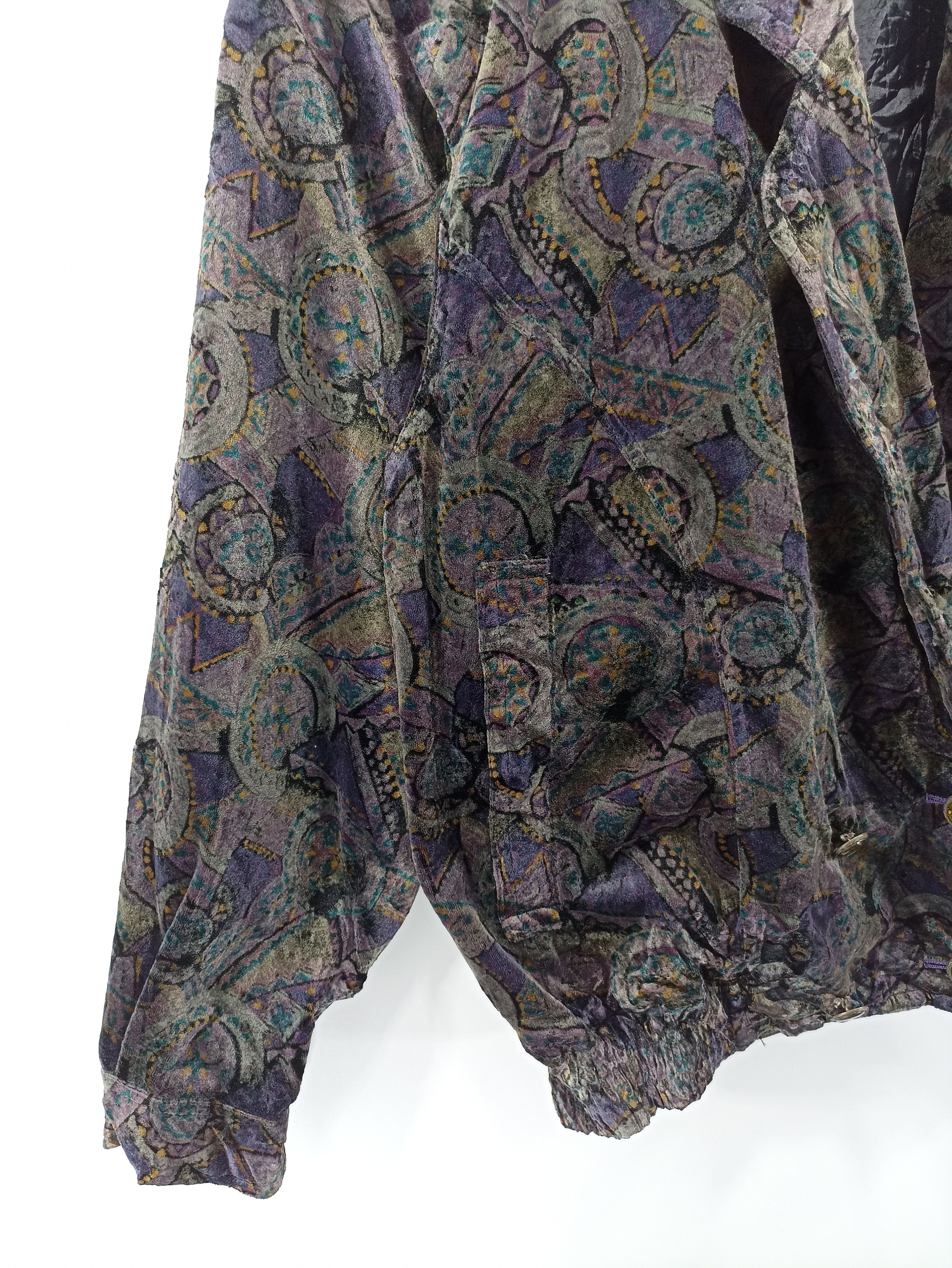 Japanese Brand × Vintage Unknown brand Cardigan valvet jacket Size US M / EU 48-50 / 2 - 2 Thumbnail