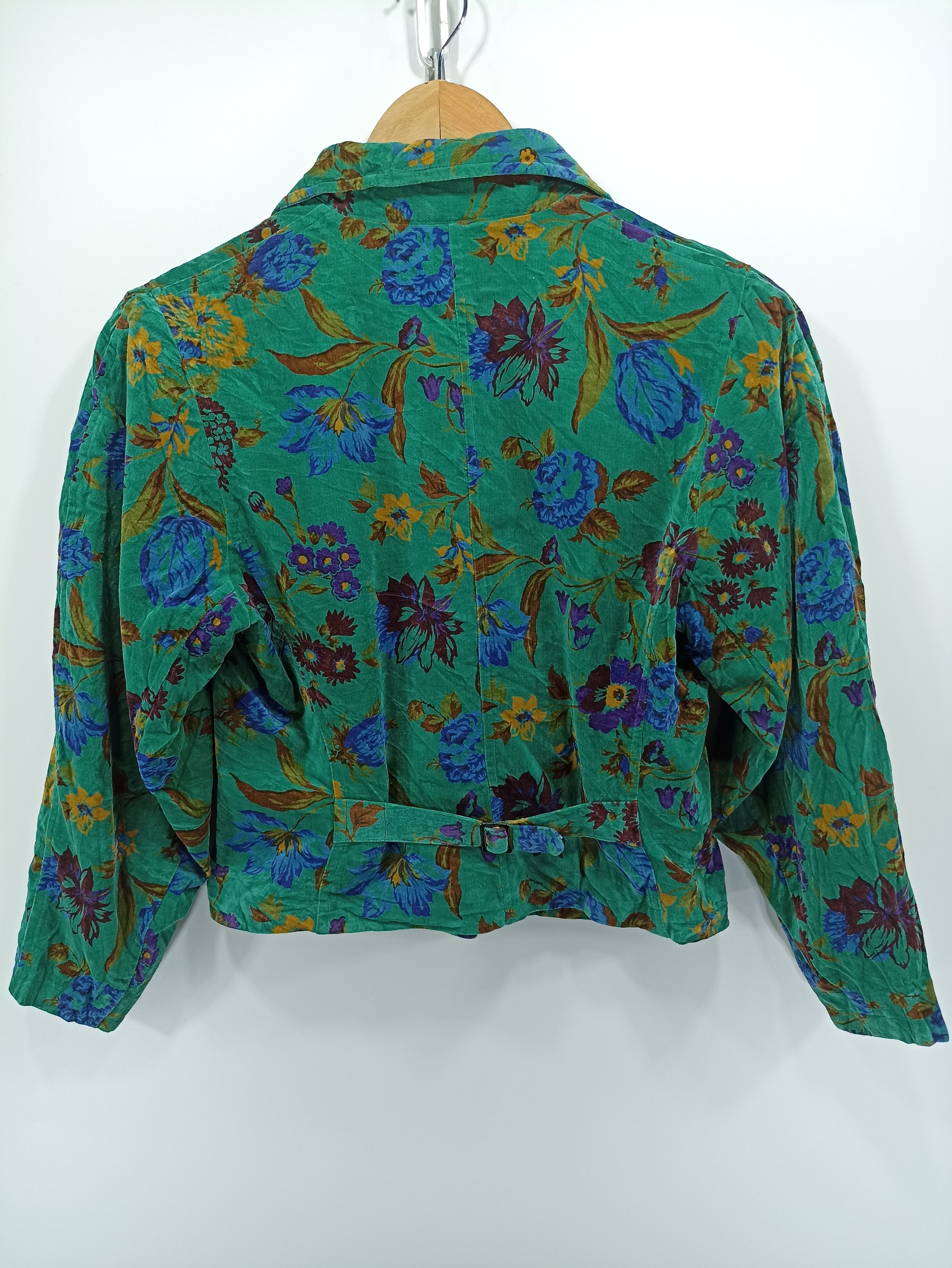 Kenzo × Vintage Vintage Kenzo Floral Valvet Jacket Size S / US 4 / IT 40 - 6 Thumbnail