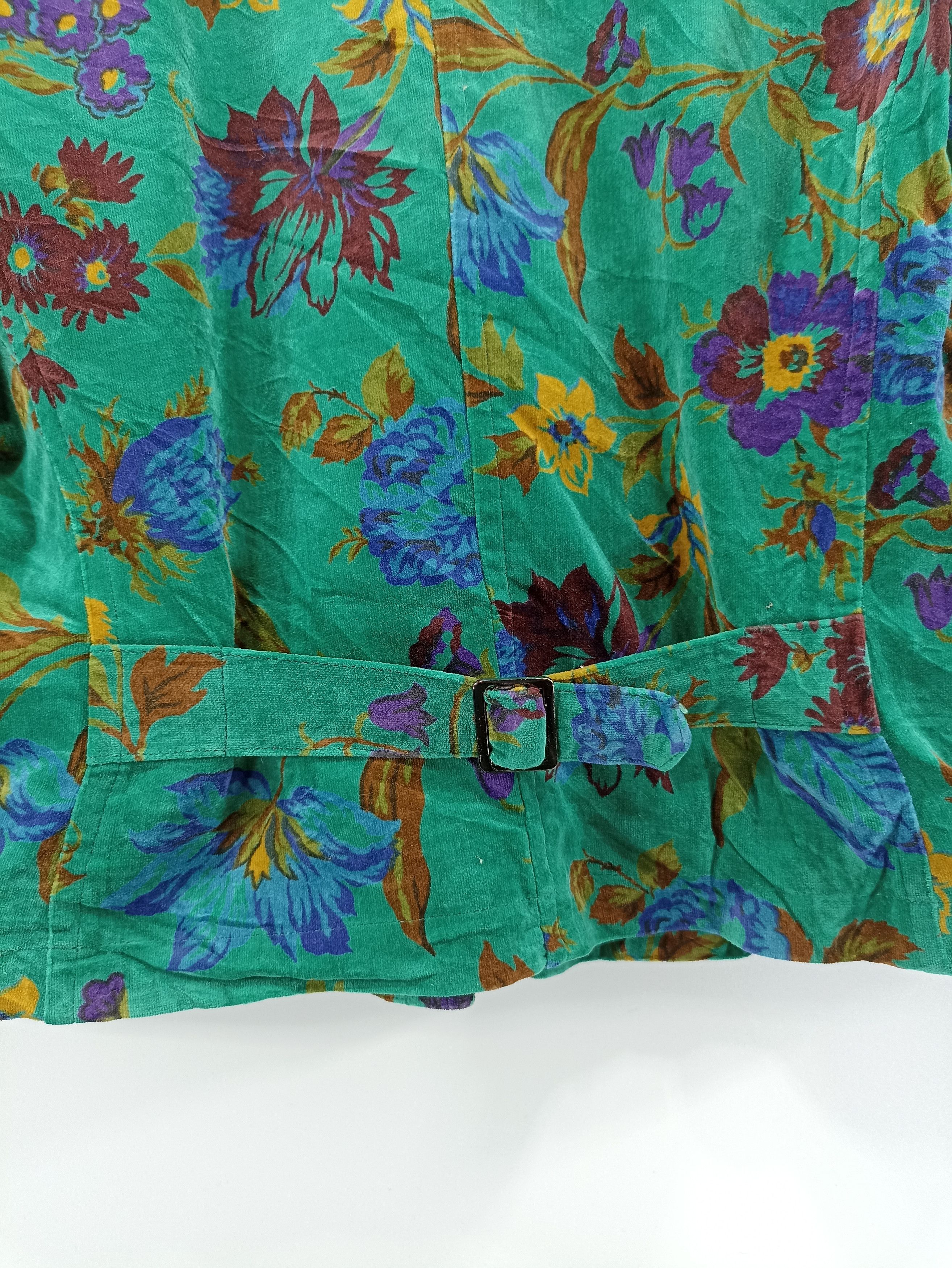Kenzo × Vintage Vintage Kenzo Floral Valvet Jacket Size S / US 4 / IT 40 - 7 Thumbnail