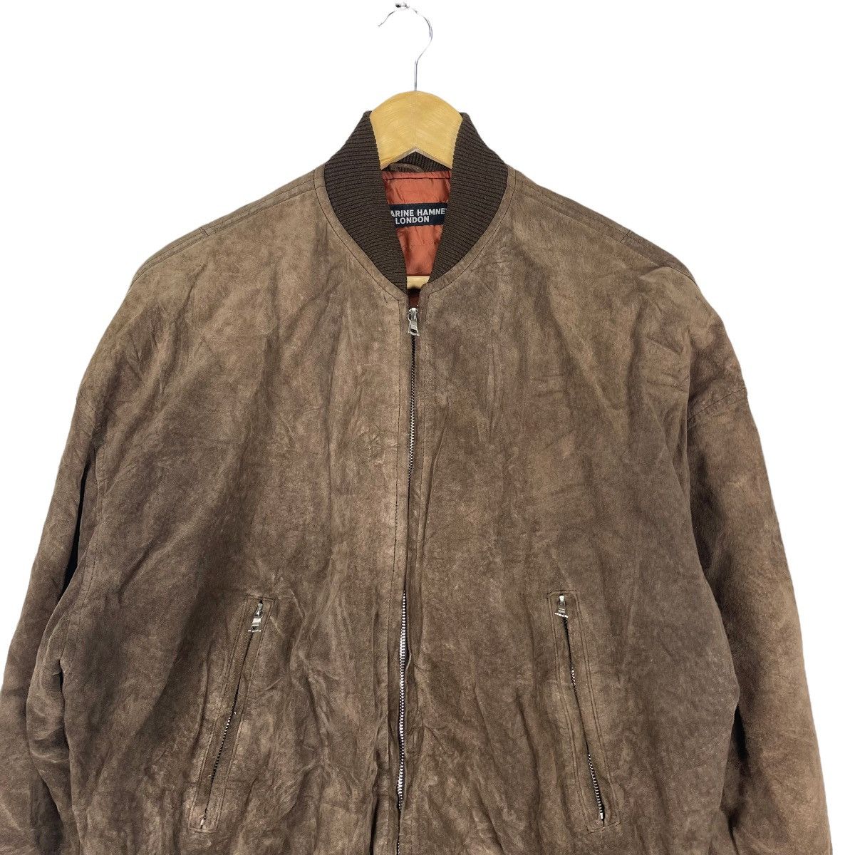 Katharine Hamnett London 🔥KATHARINE HAMNETT LONDON PIG SKIN LEATHER JACKET Size US M / EU 48-50 / 2 - 2 Thumbnail